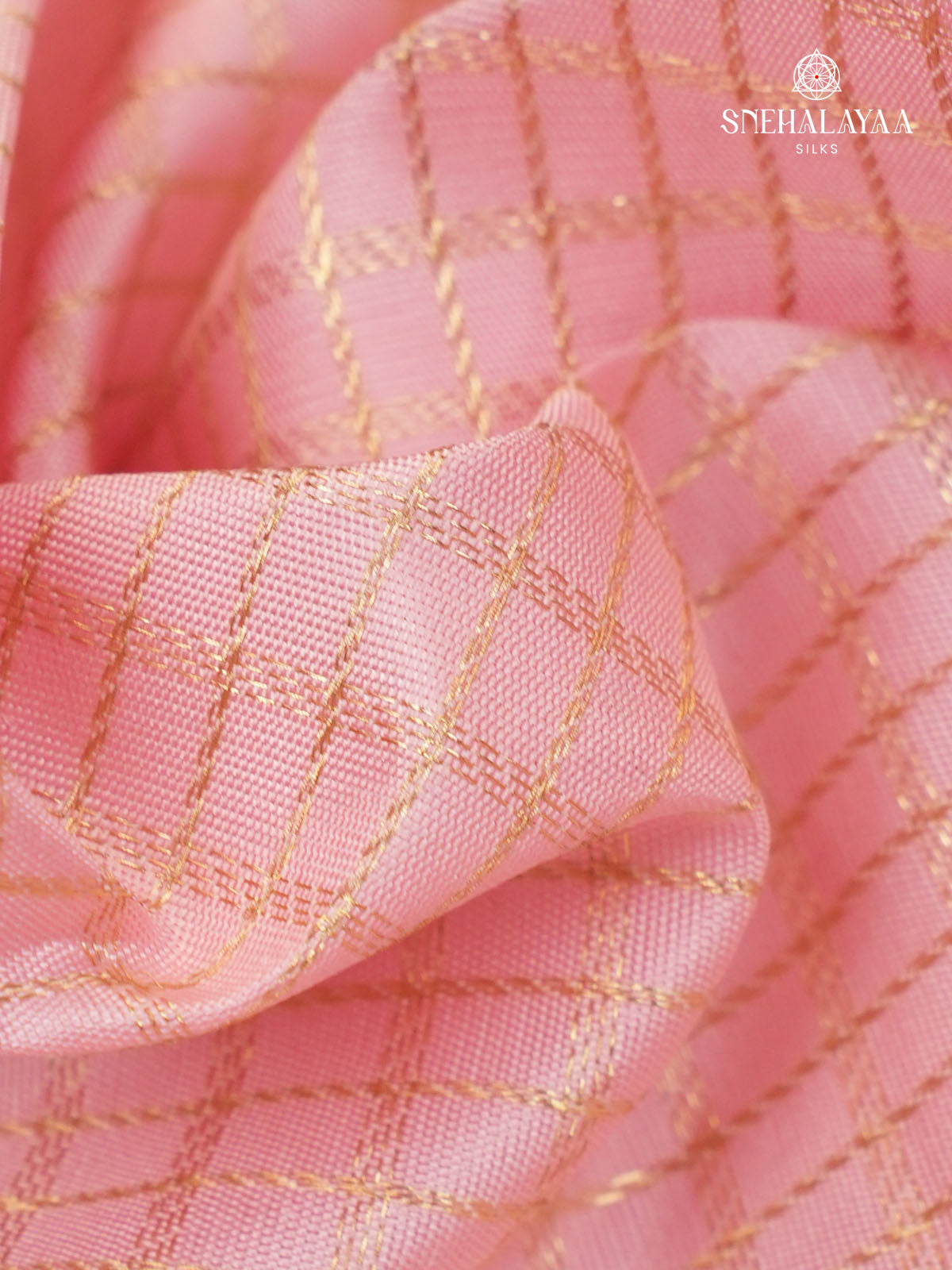 Peach Pink Kanjivaram Silk Saree