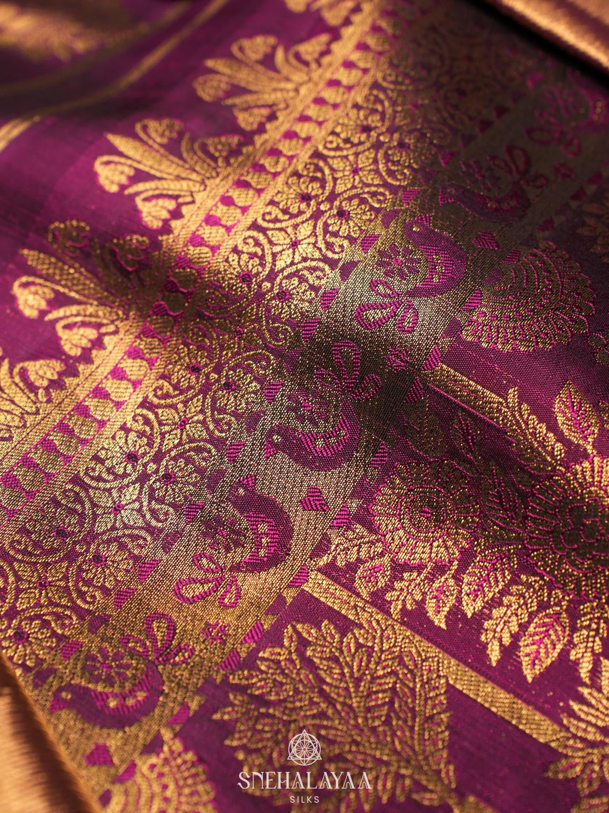 Purple Kanjivaram Silk Saree
