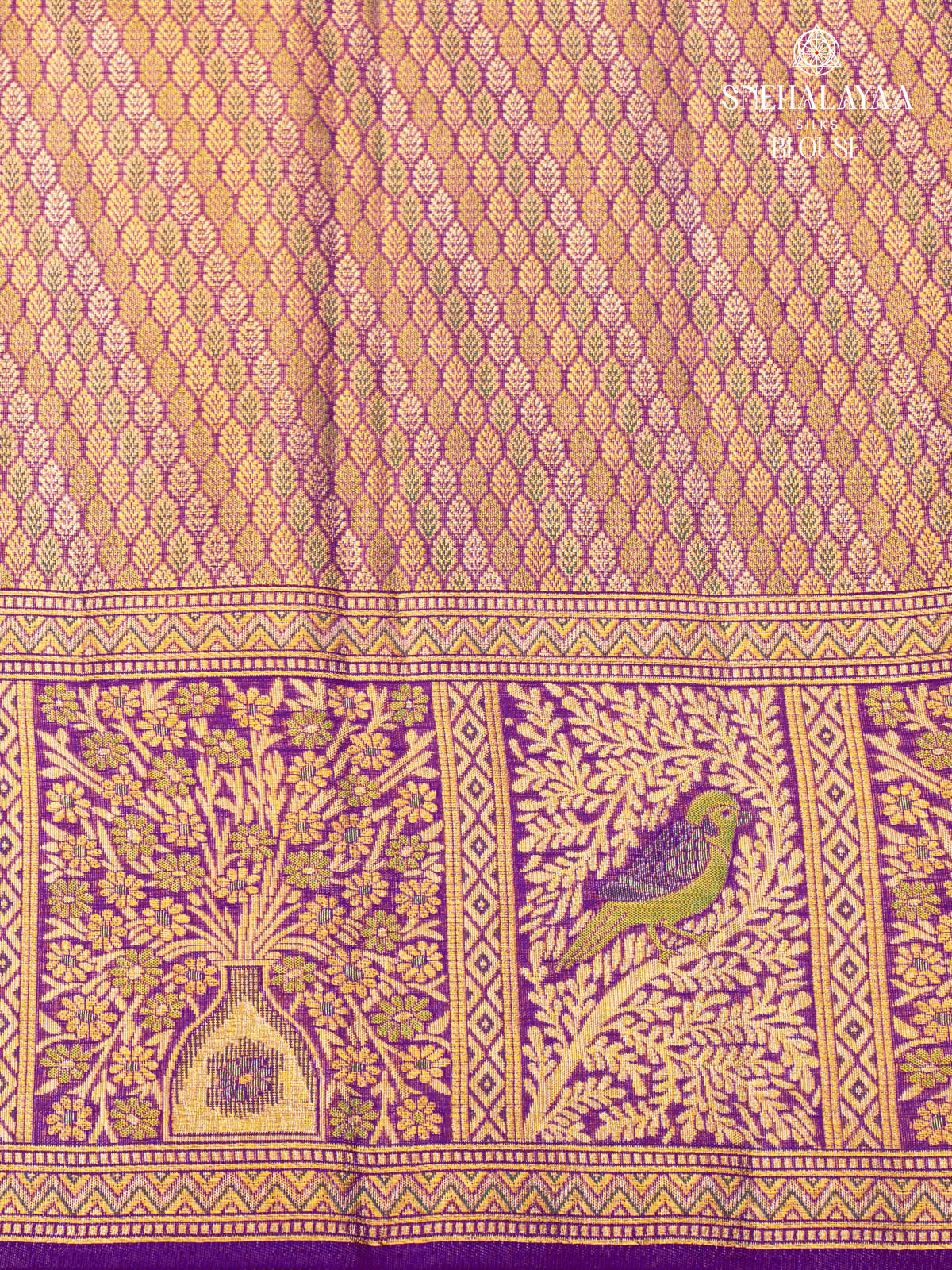 Purple Kanjivaram Silk Saree