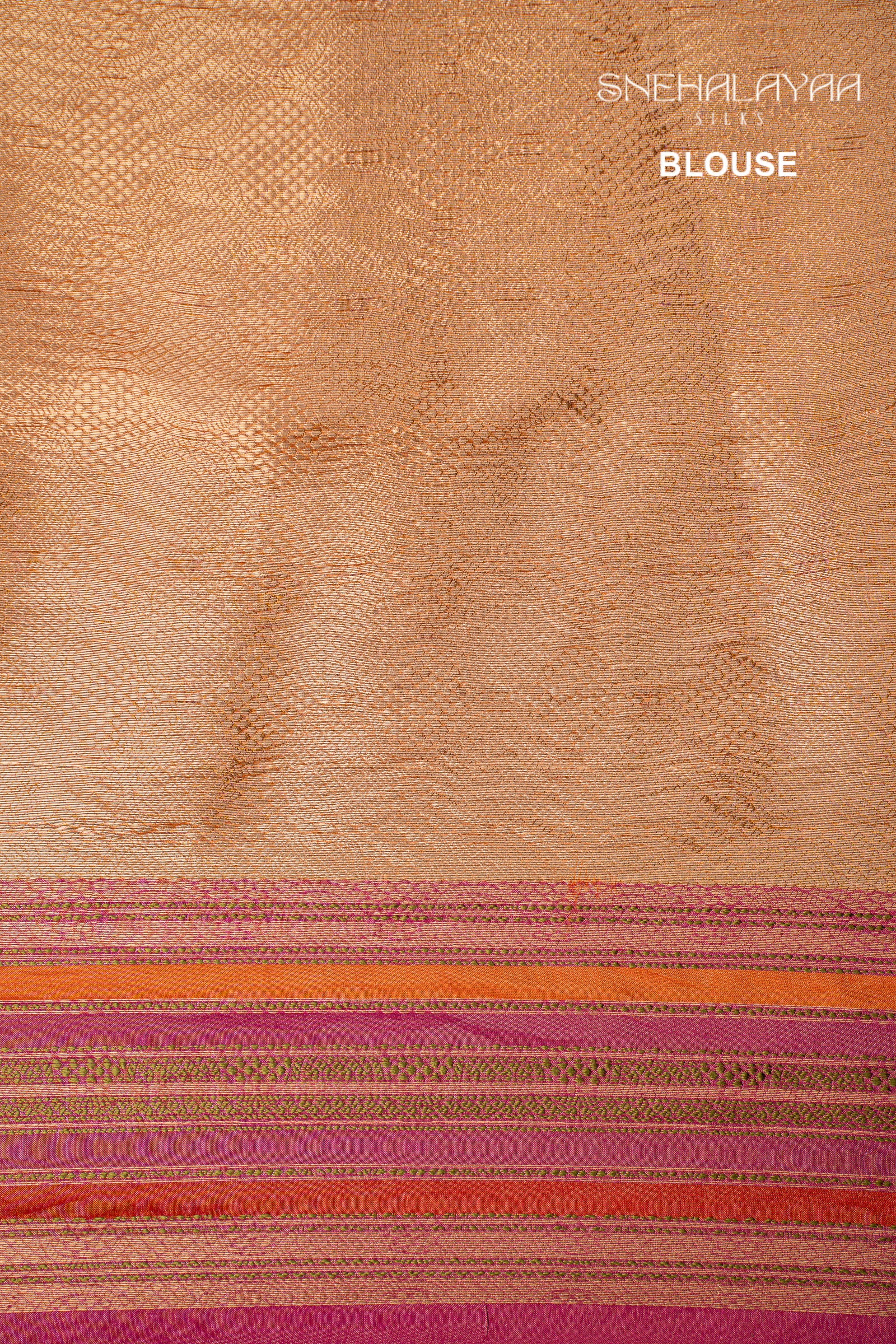 Metallic Orange Crush Tissue Saree
