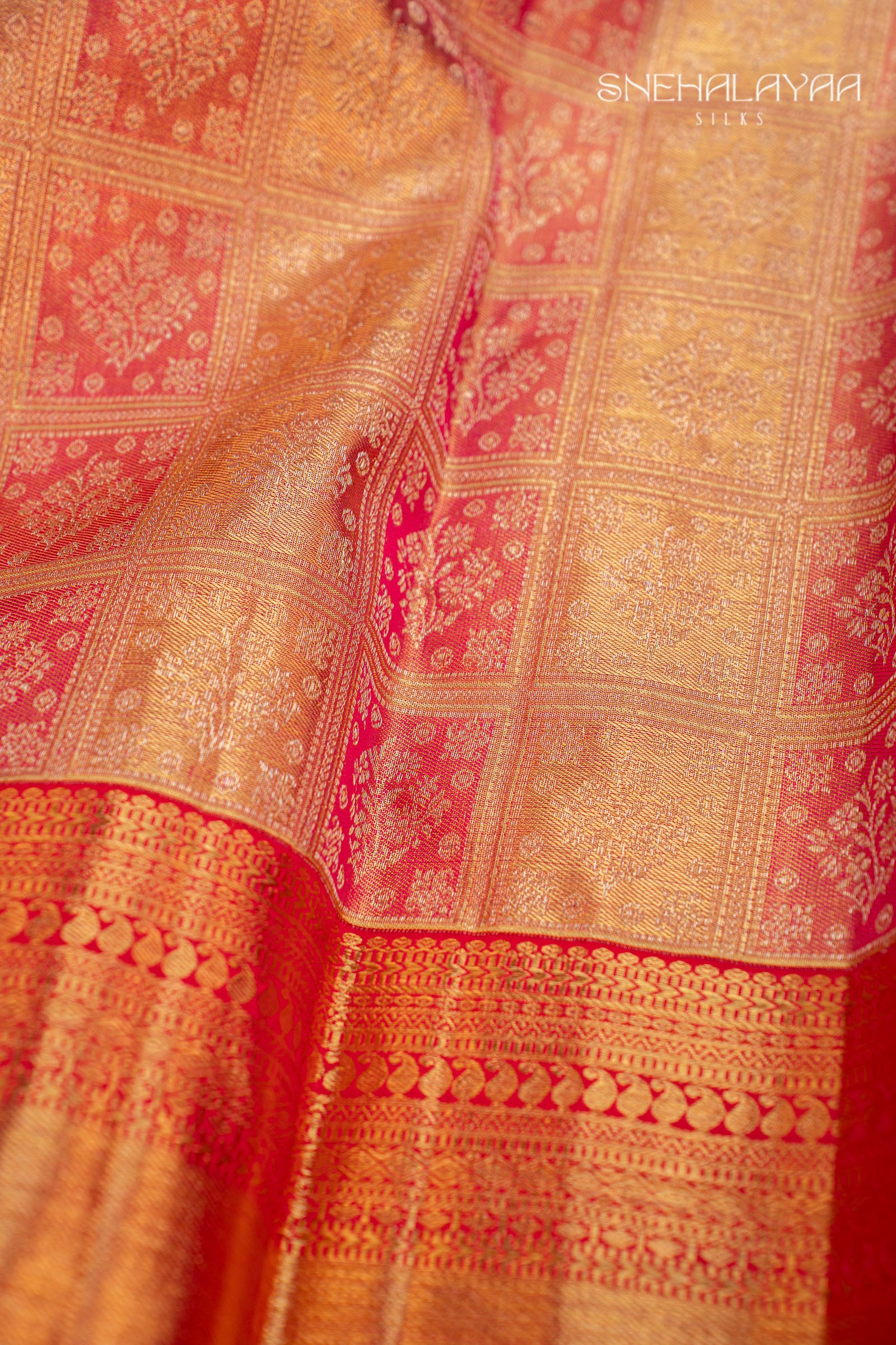 Magenta Pink Kancheevaram Tissue Silk Saree