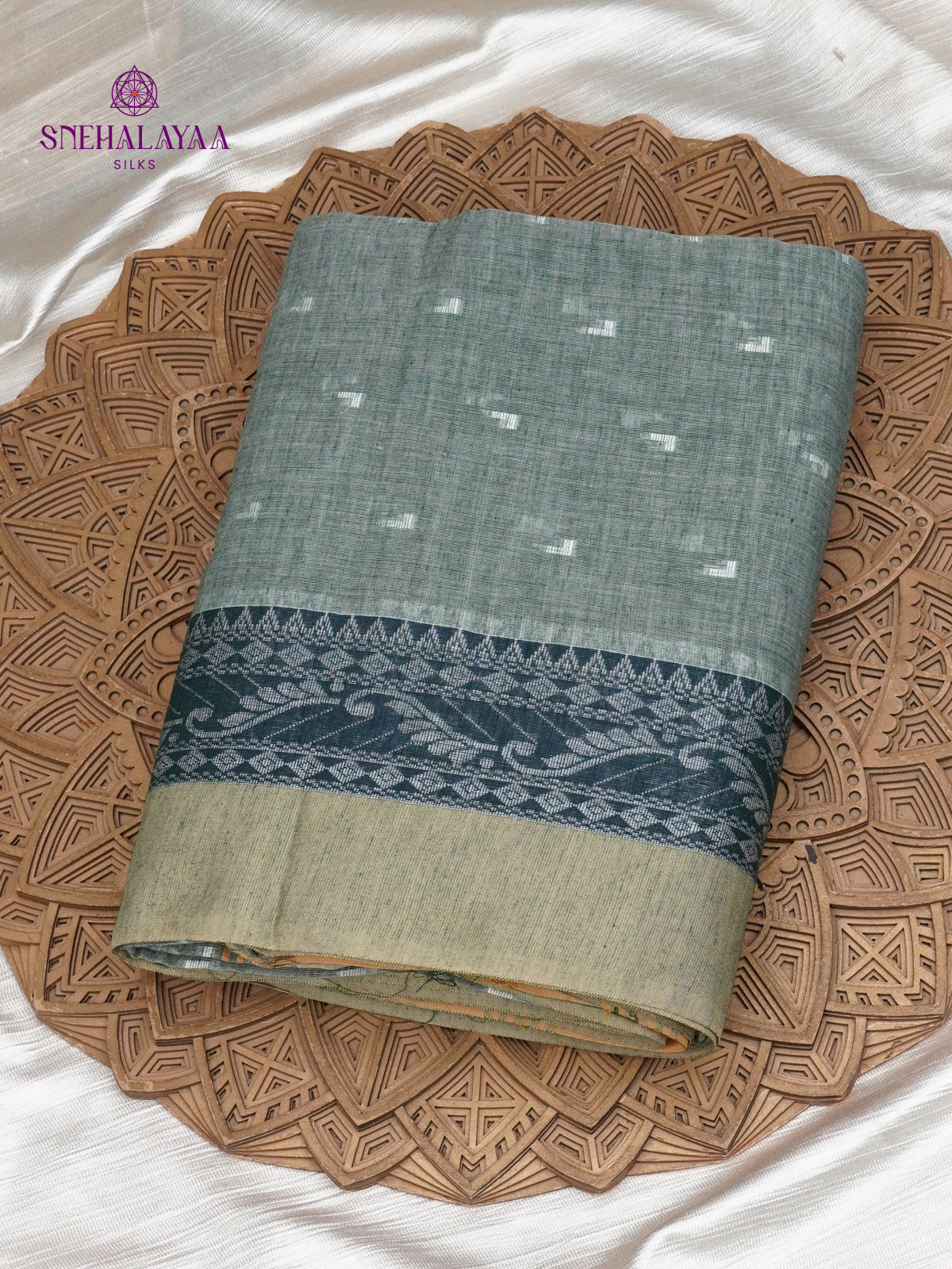 Grey Sambalpuri Cotton Saree