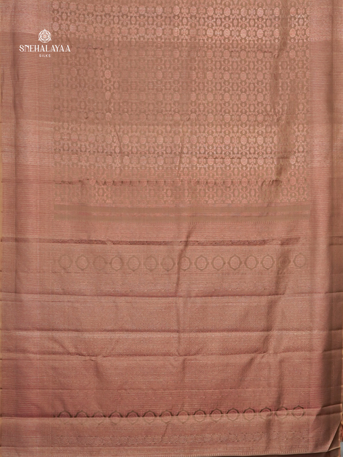 Rose Gold Kanjivaram Silk Saree