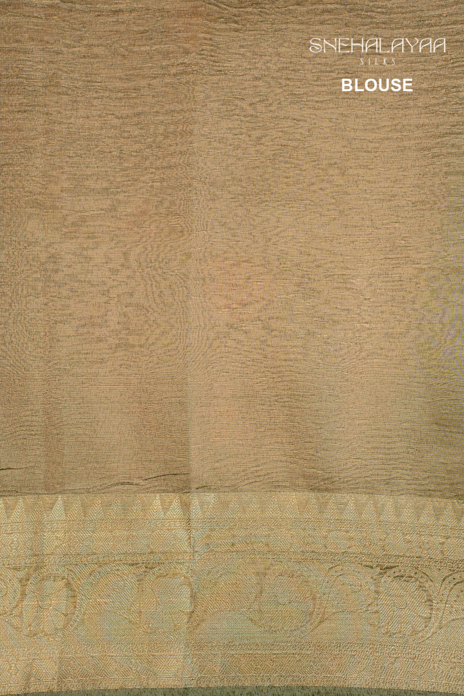 Olive Green Crush Tissue Saree