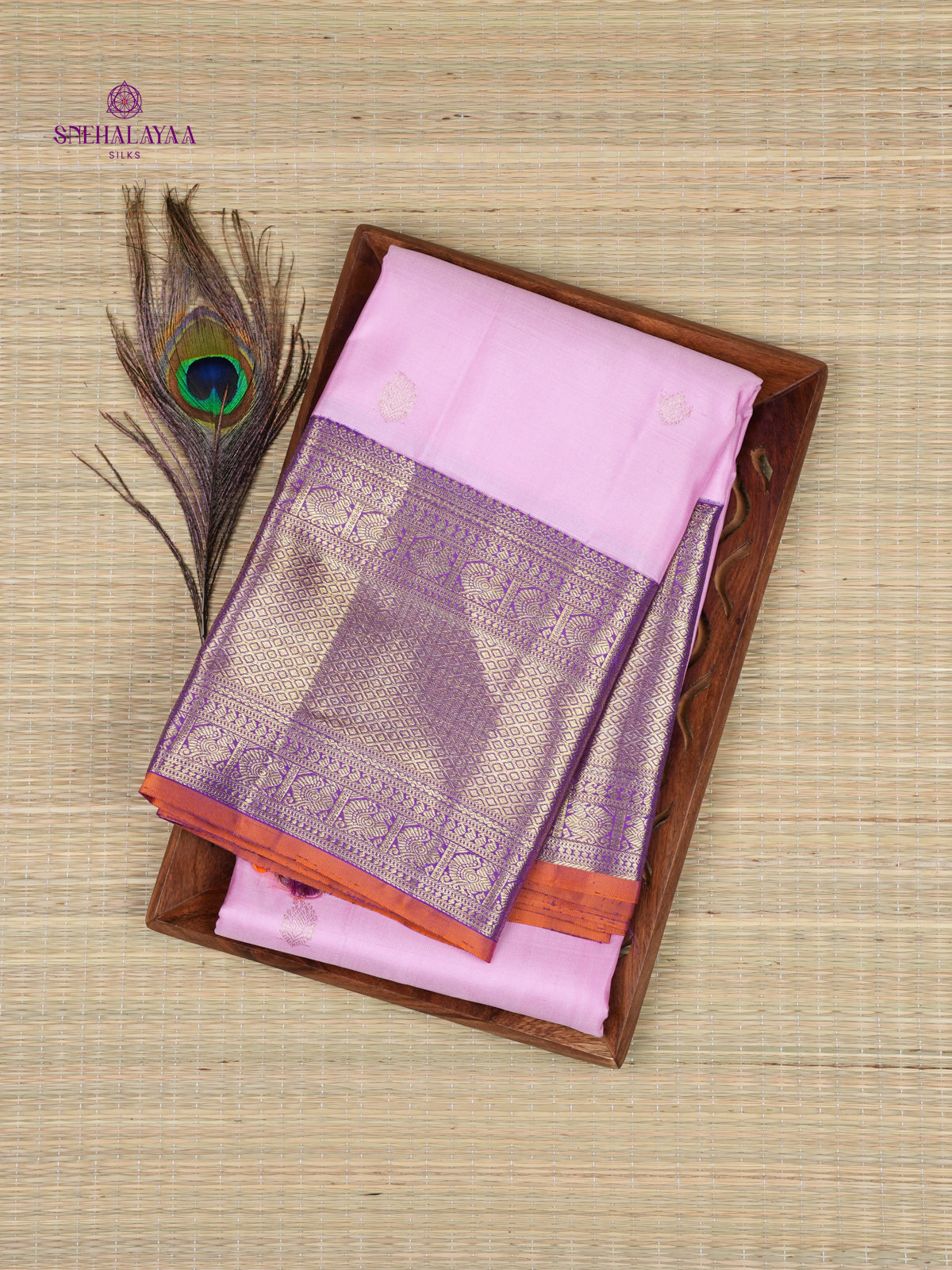Lavender Kanjivaram Silk Saree