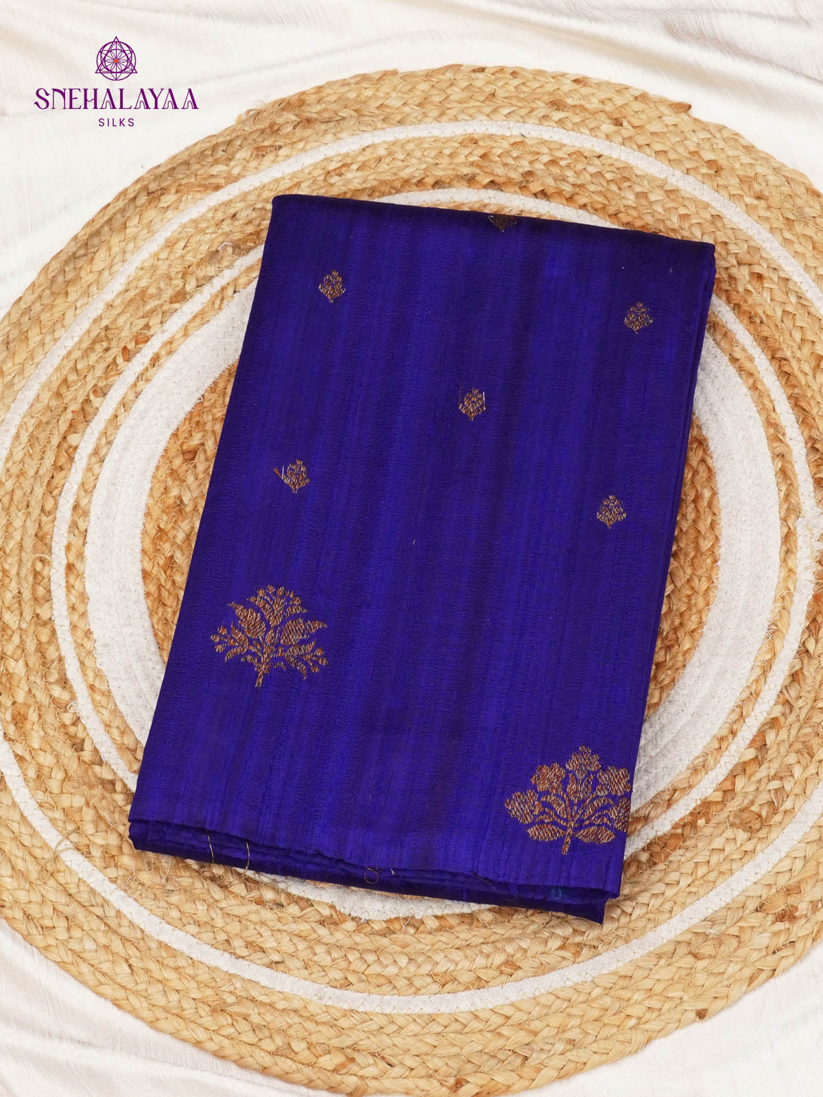 Royal Blue Banaras Raw Silk Saree
