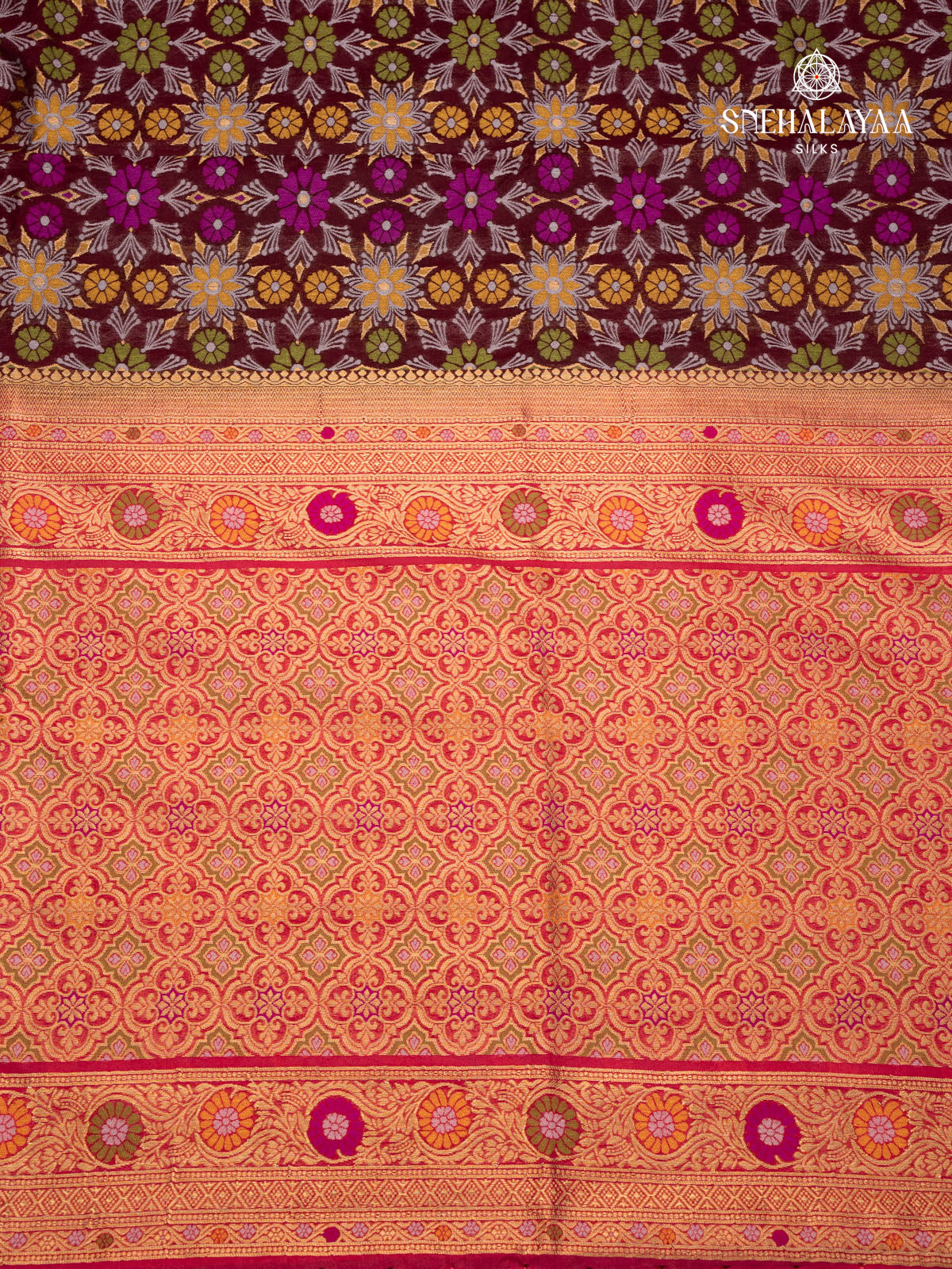 Purple Ikat Silk Saree