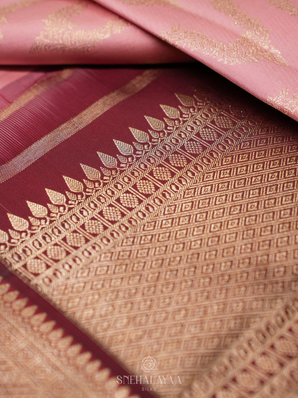 Pale Pink Kanjivaram Silk Saree