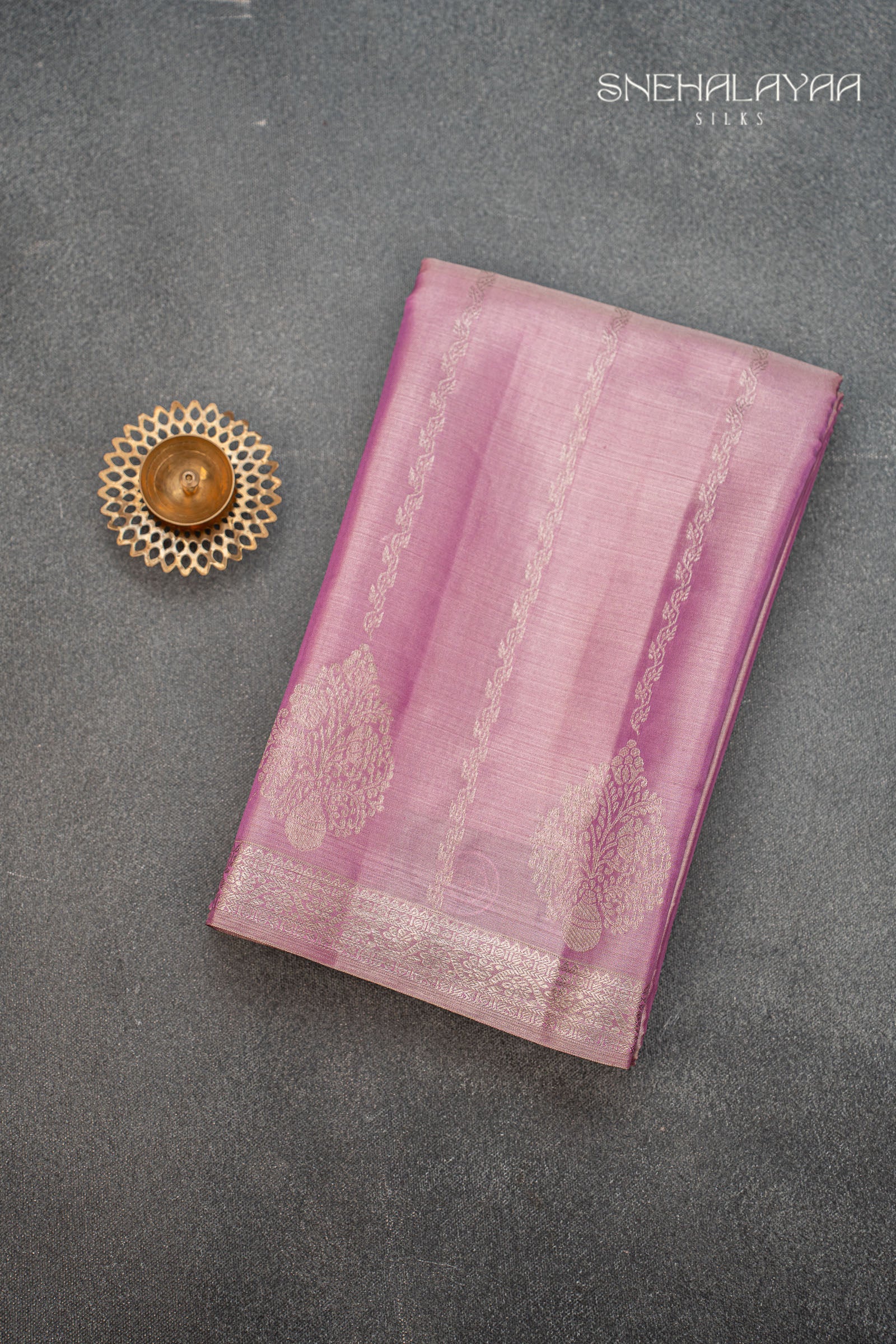 Lavender Kancheevaram Silk Saree