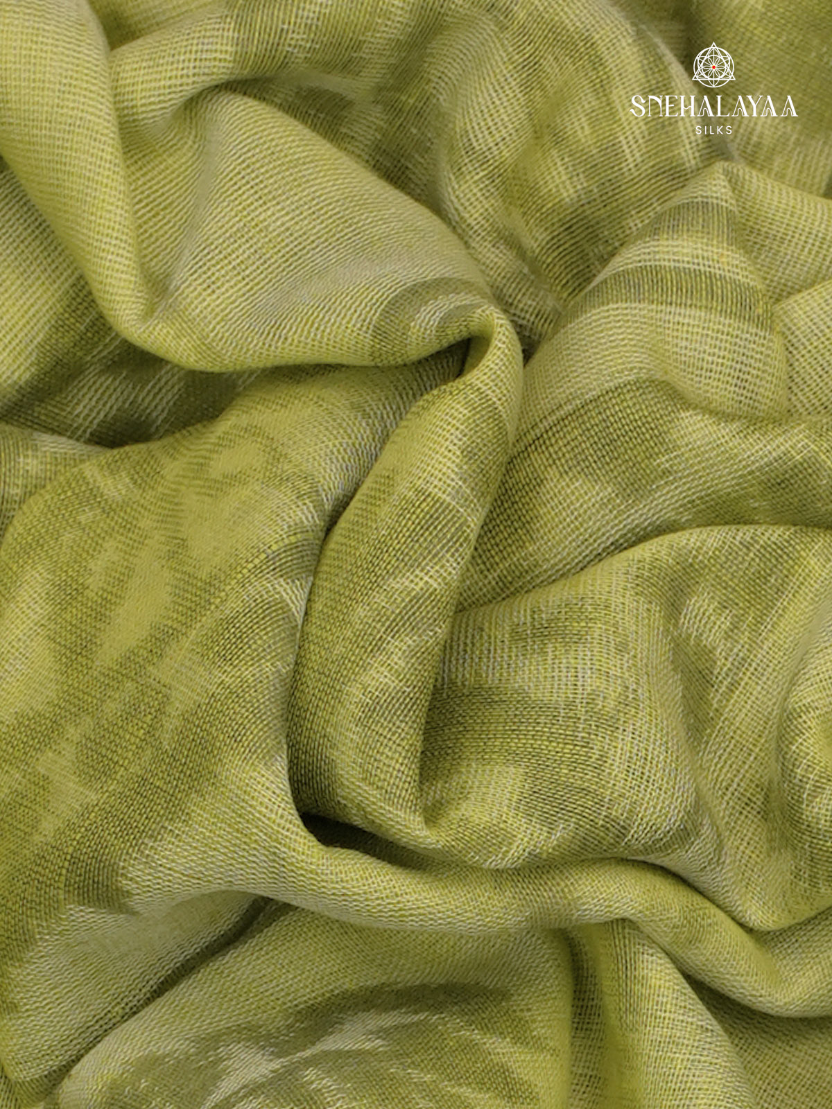 Olive Green Khadi Cotton Saree