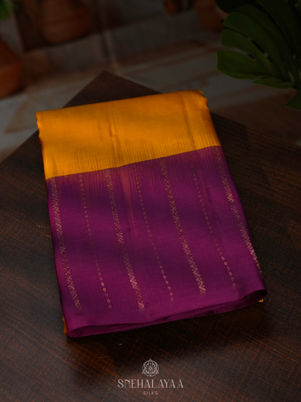 Mango Yellow Kanjivaram Silk Saree