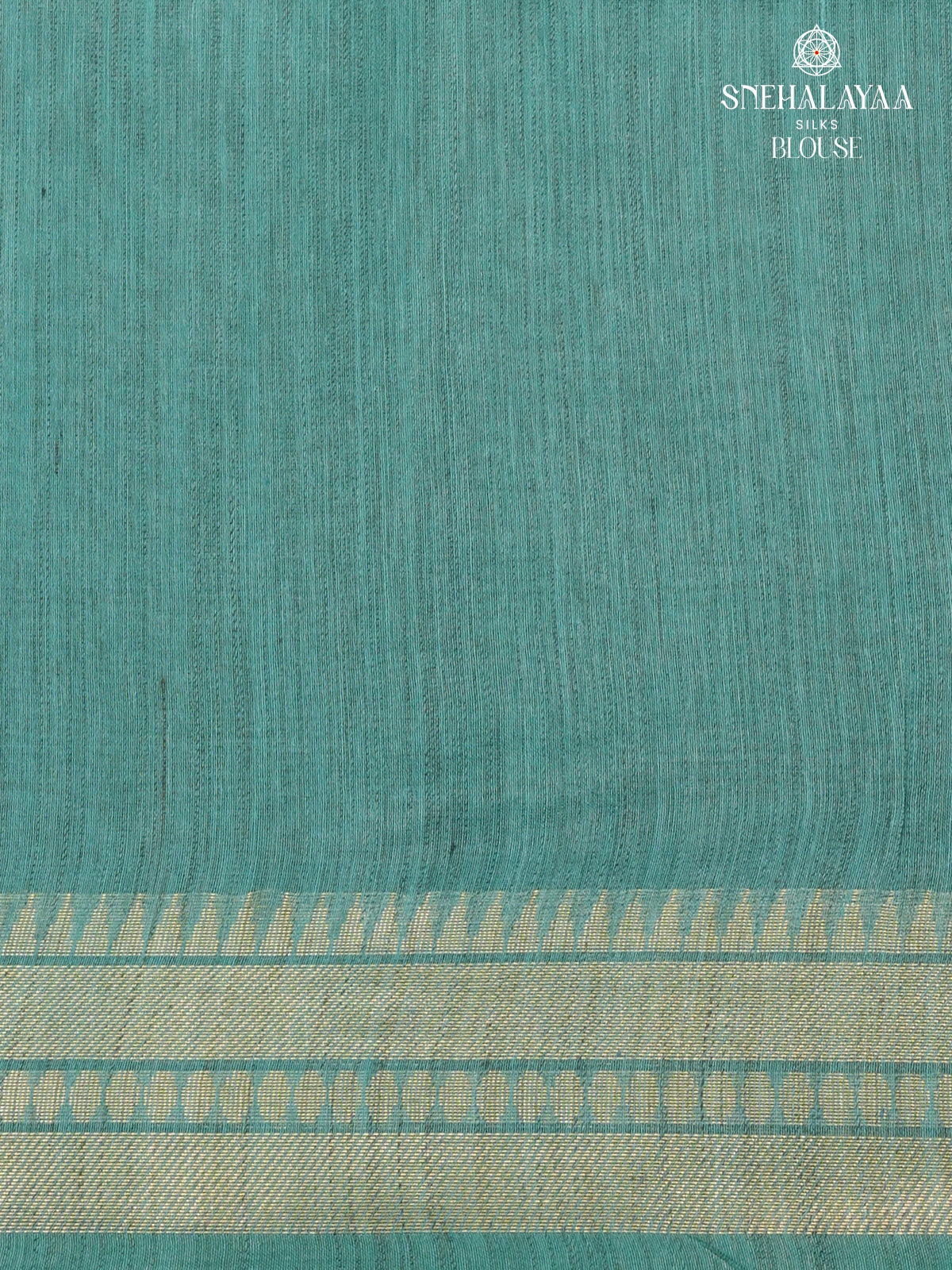 Teal Blue bamboo Silk Saree