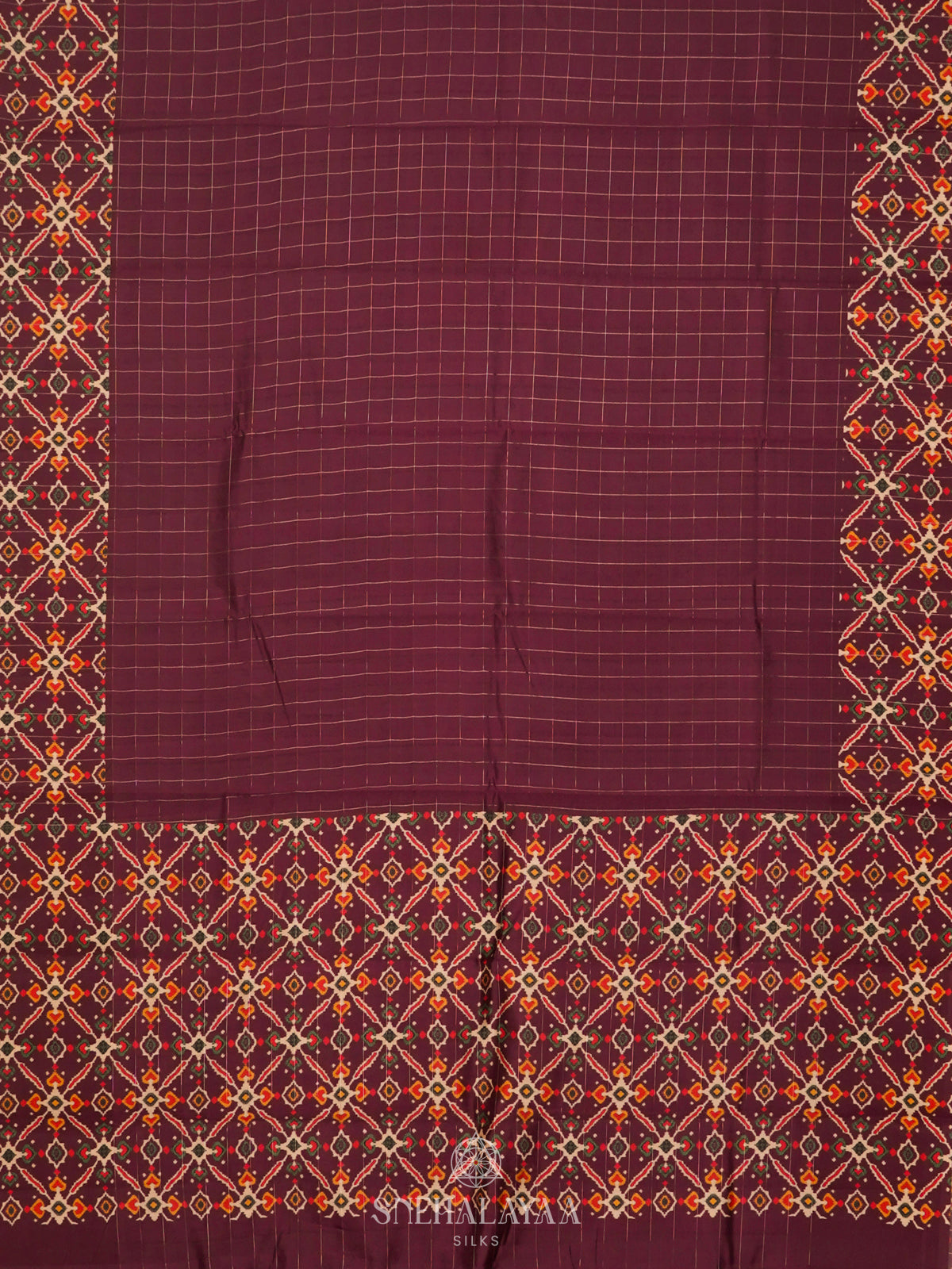Marron Tussar Saree