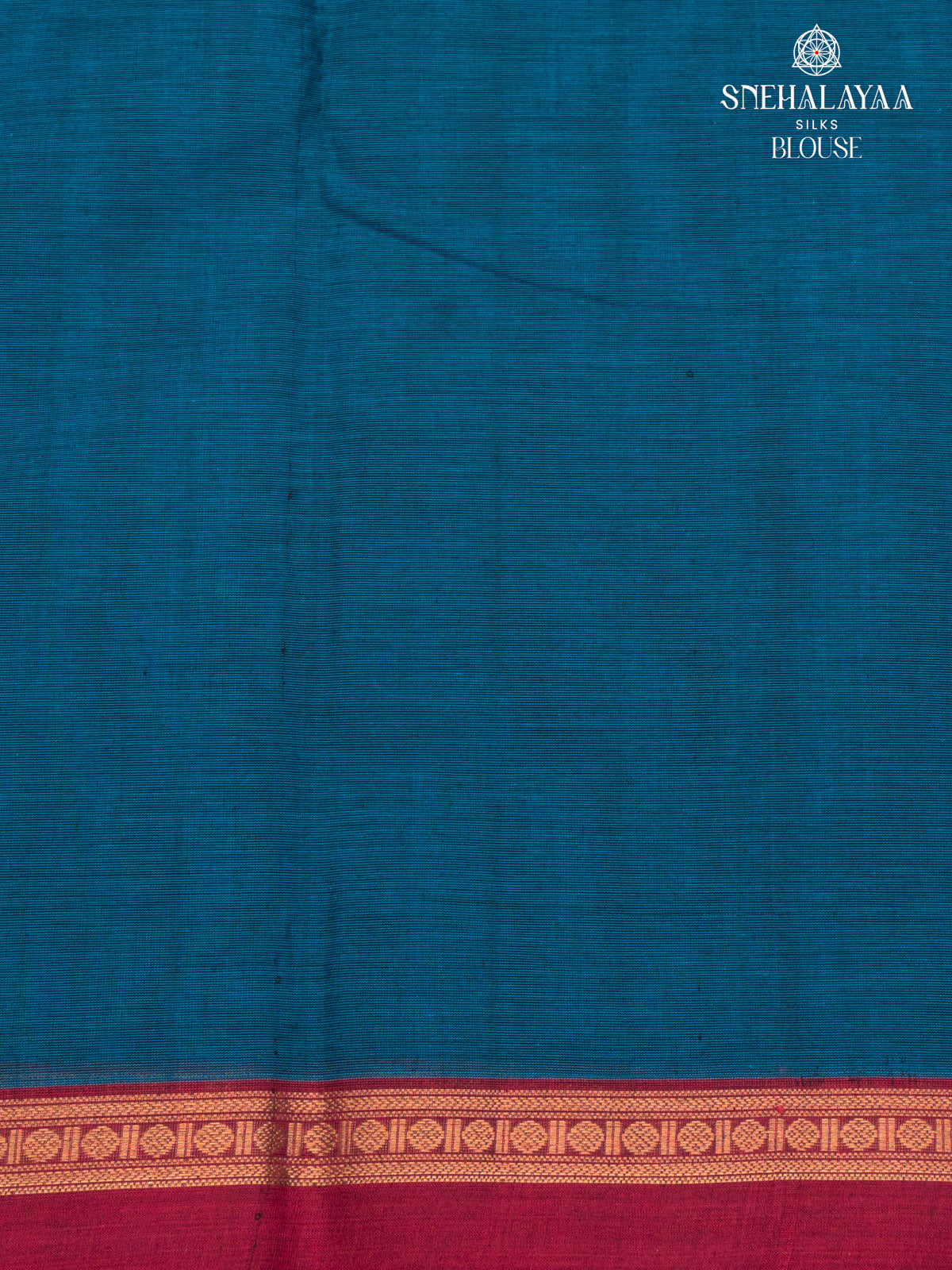 Teal Blue Pure Kanchi Cotton Saree