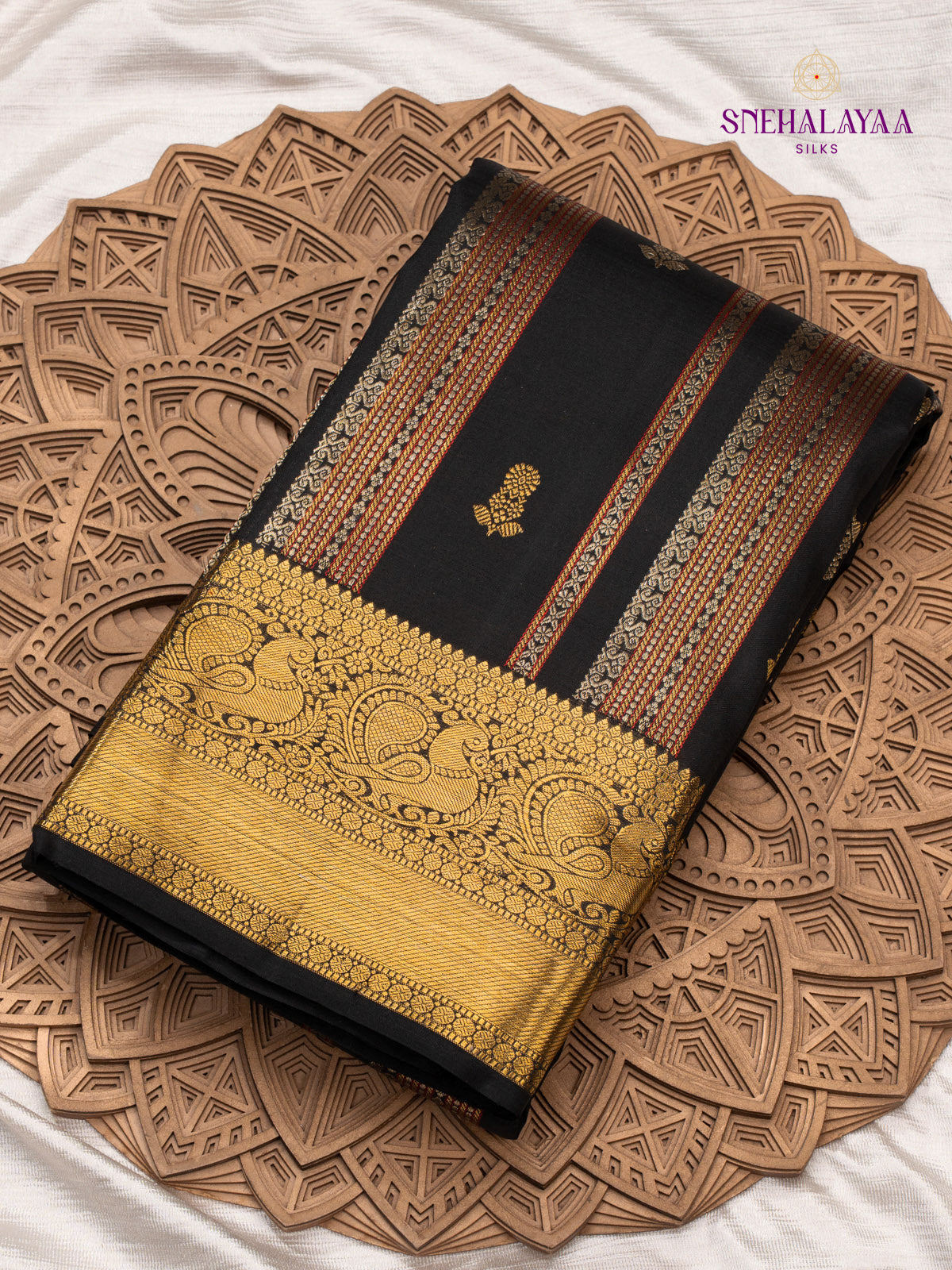 Black Kanjivaram Silk Saree