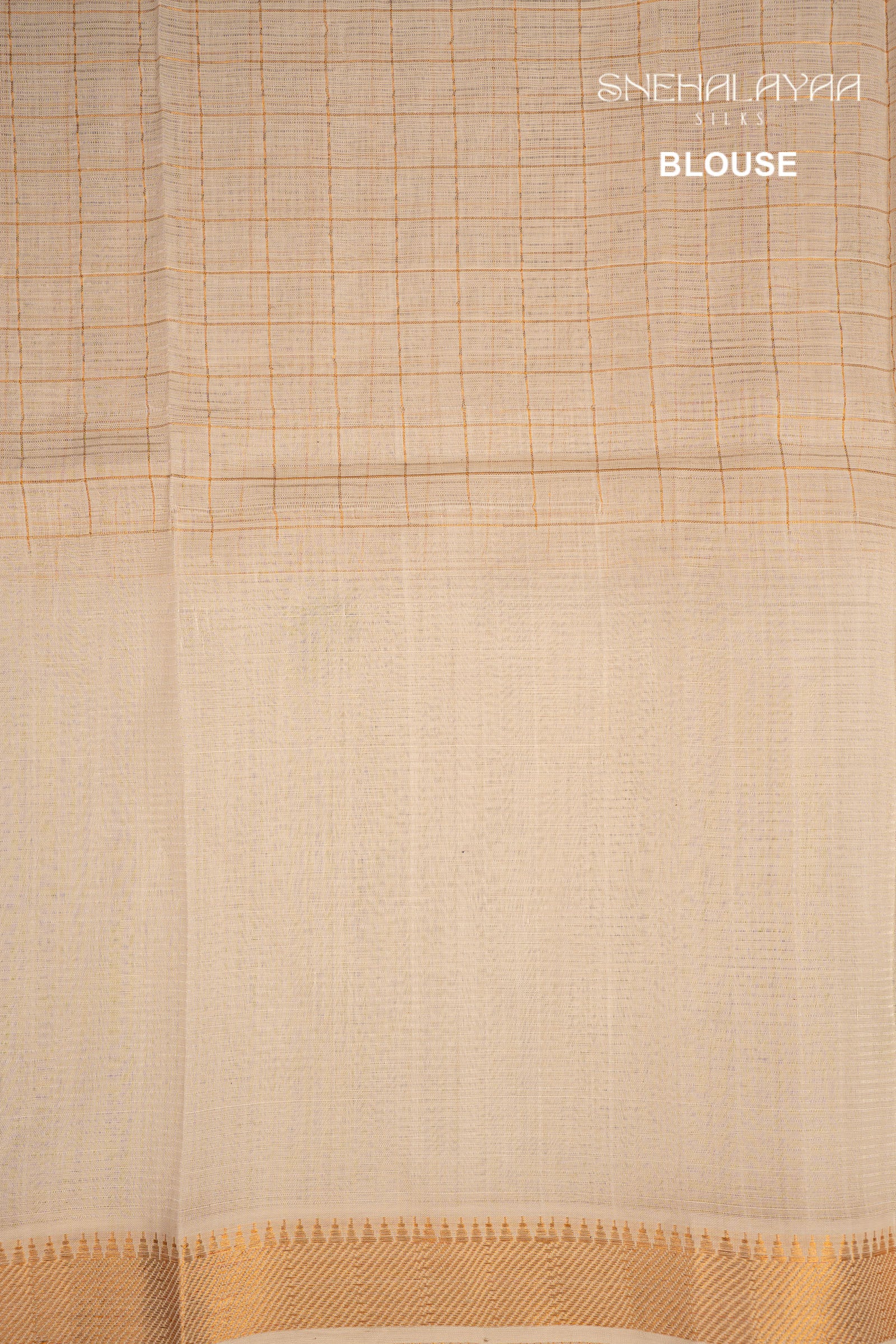 Off White Mangalgiri Embroidery Saree