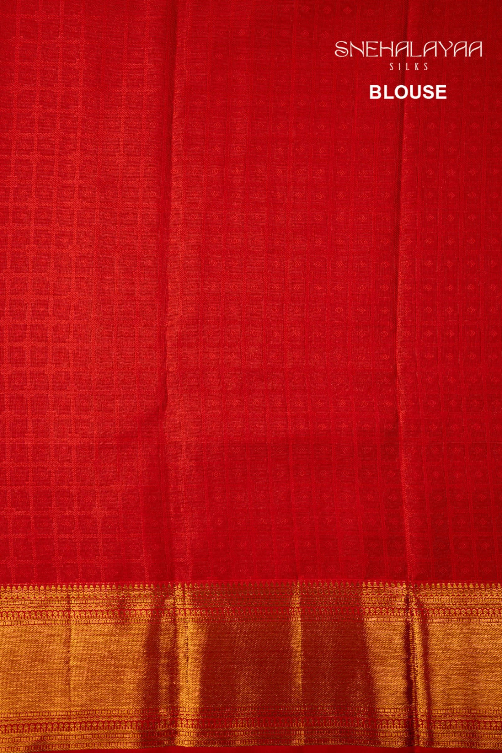 Crimson Red Kancheevaram Silk Saree