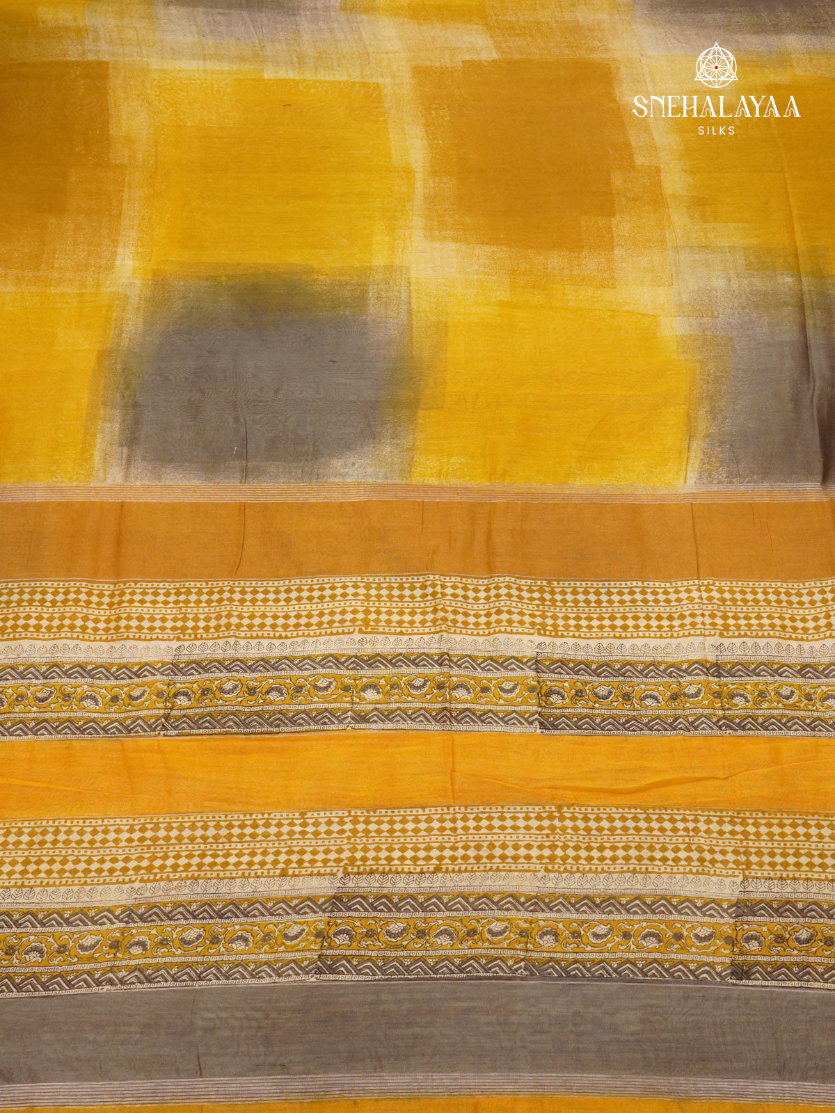 Mango Yellow Chanderi Saree