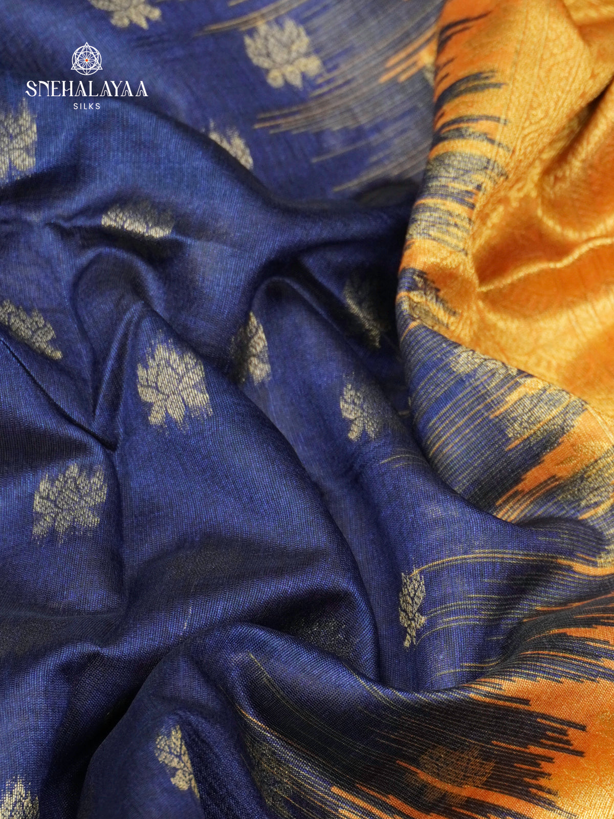 Navy Blue Jute Saree
