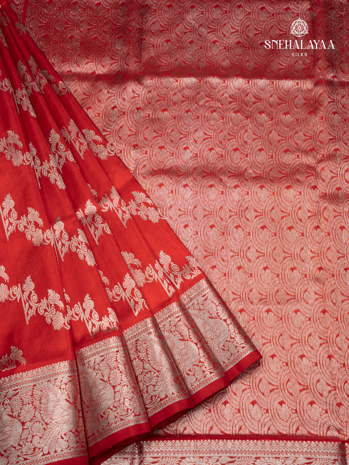 Red Venkatagiri Silk Saree