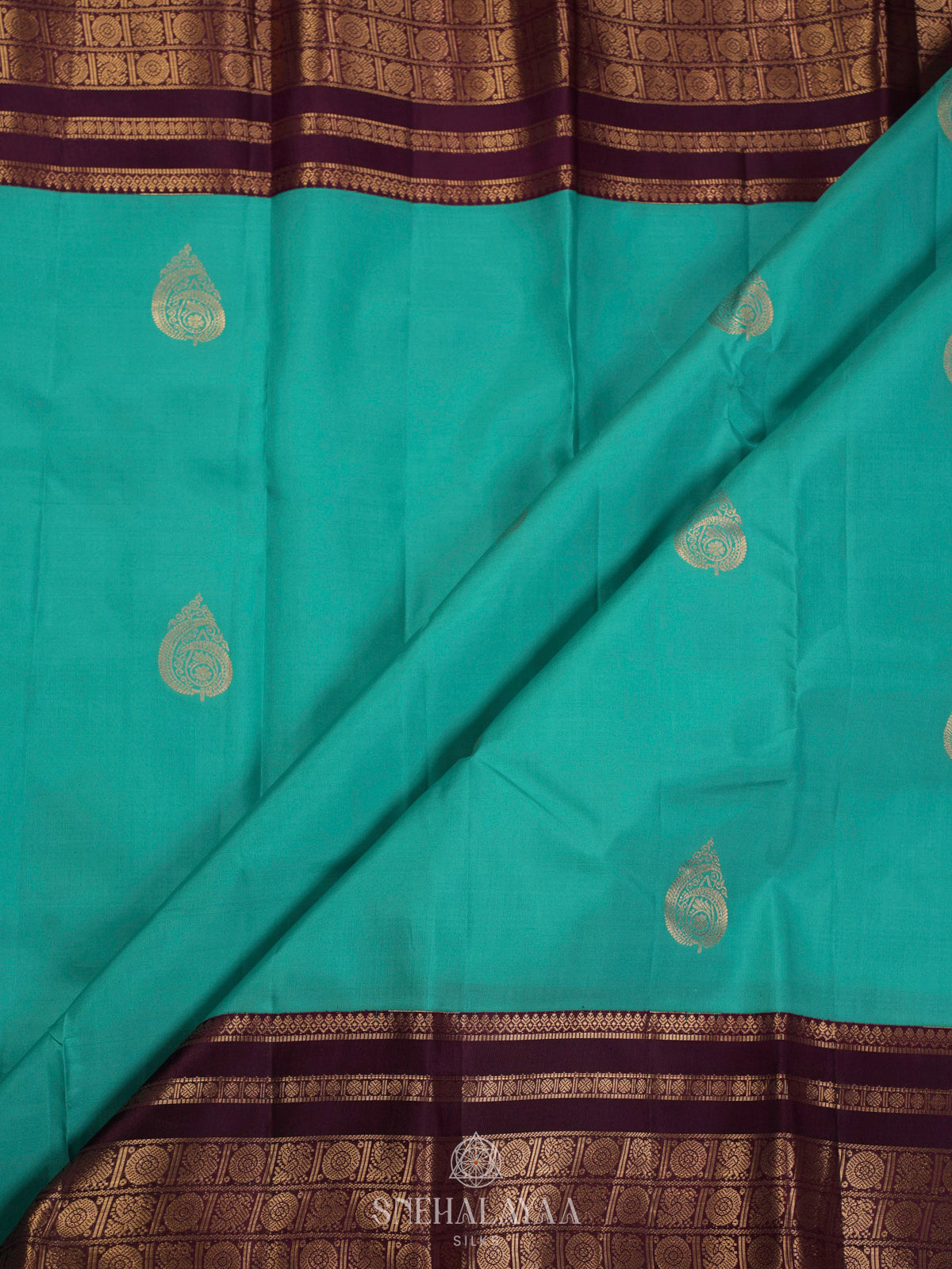 Sky Blue Kanjivaram Silk Saree