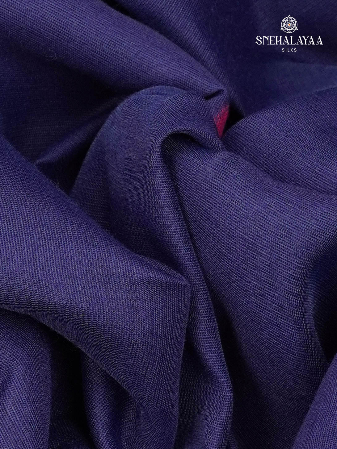 Navy Blue Munga Cotton Saree