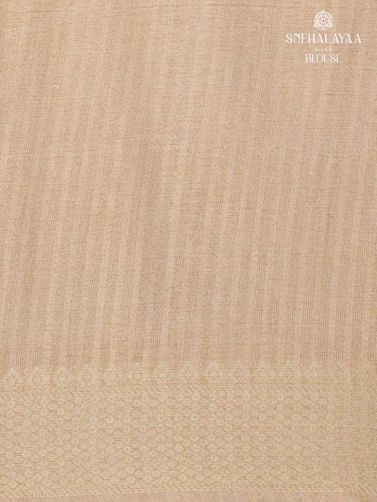 Beige Floral Printed Tussar Saree