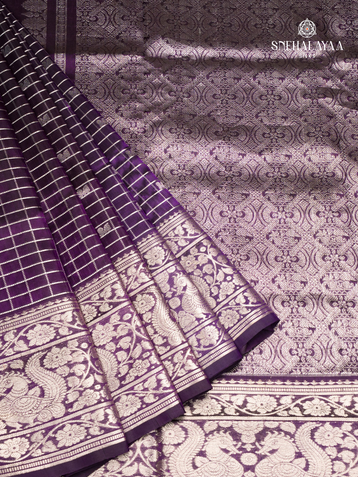 Violet Venkatagiri Silk Saree