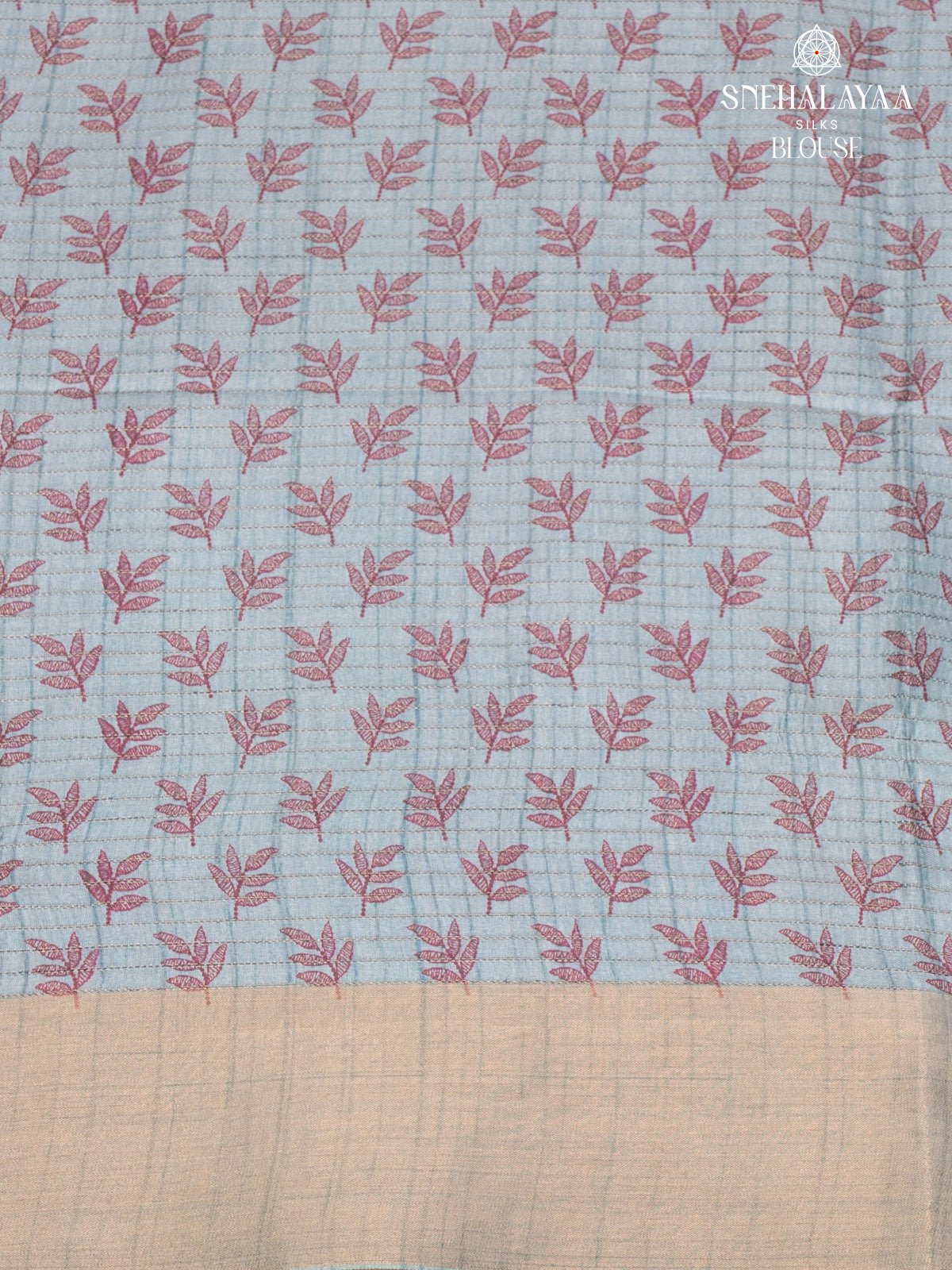 Burgundy Tussar Saree