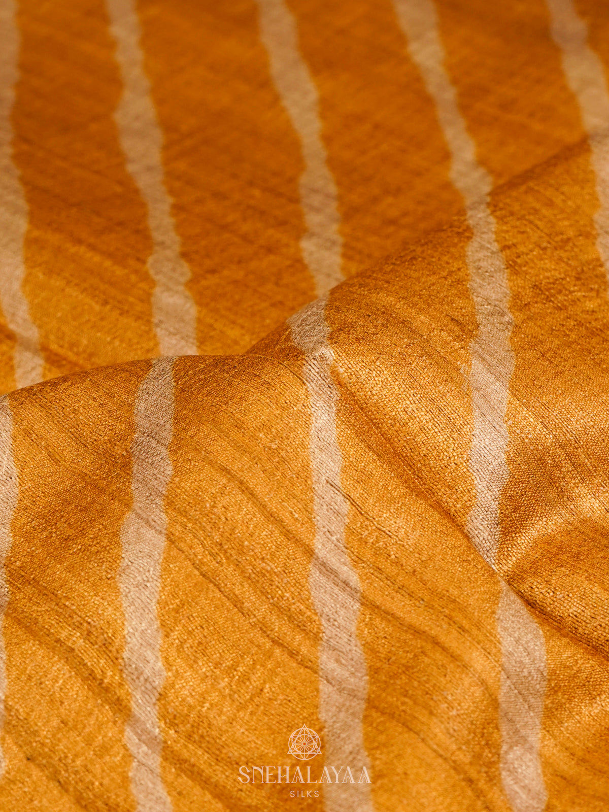 Yellow Tussar Saree
