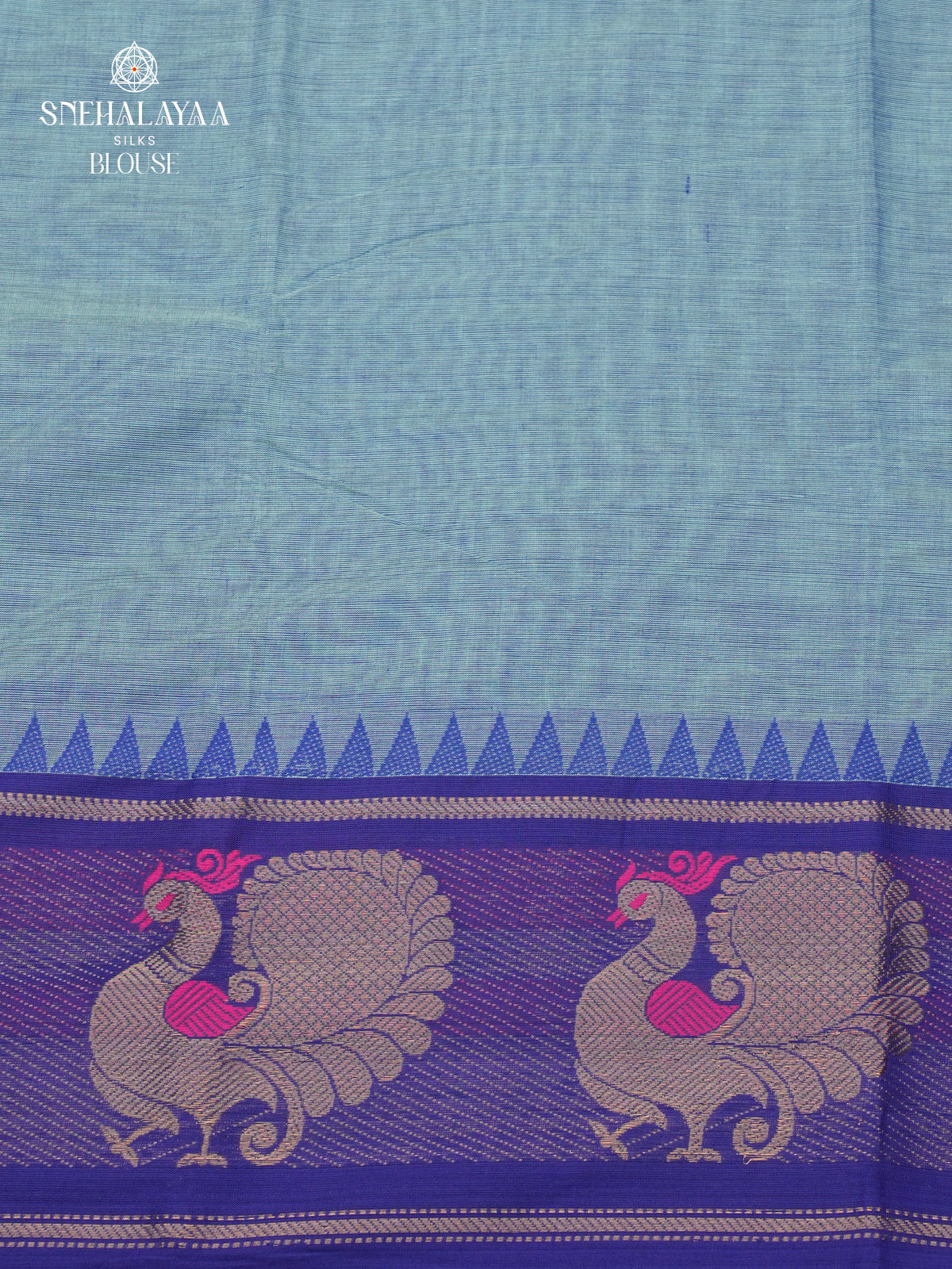Blue Chettinad Cotton Saree