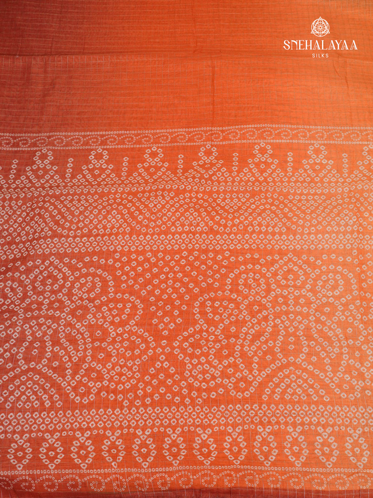 Rust Orange Linen Saree