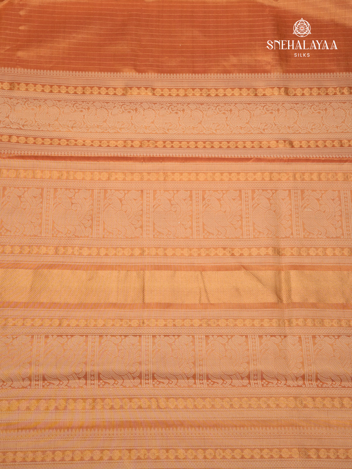 Orange Tissue Silk Cotton Saree