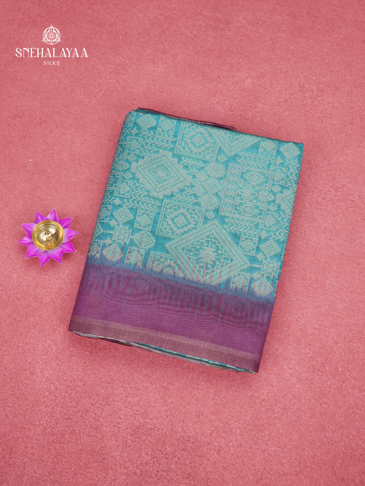 Pale Blue Jute Saree