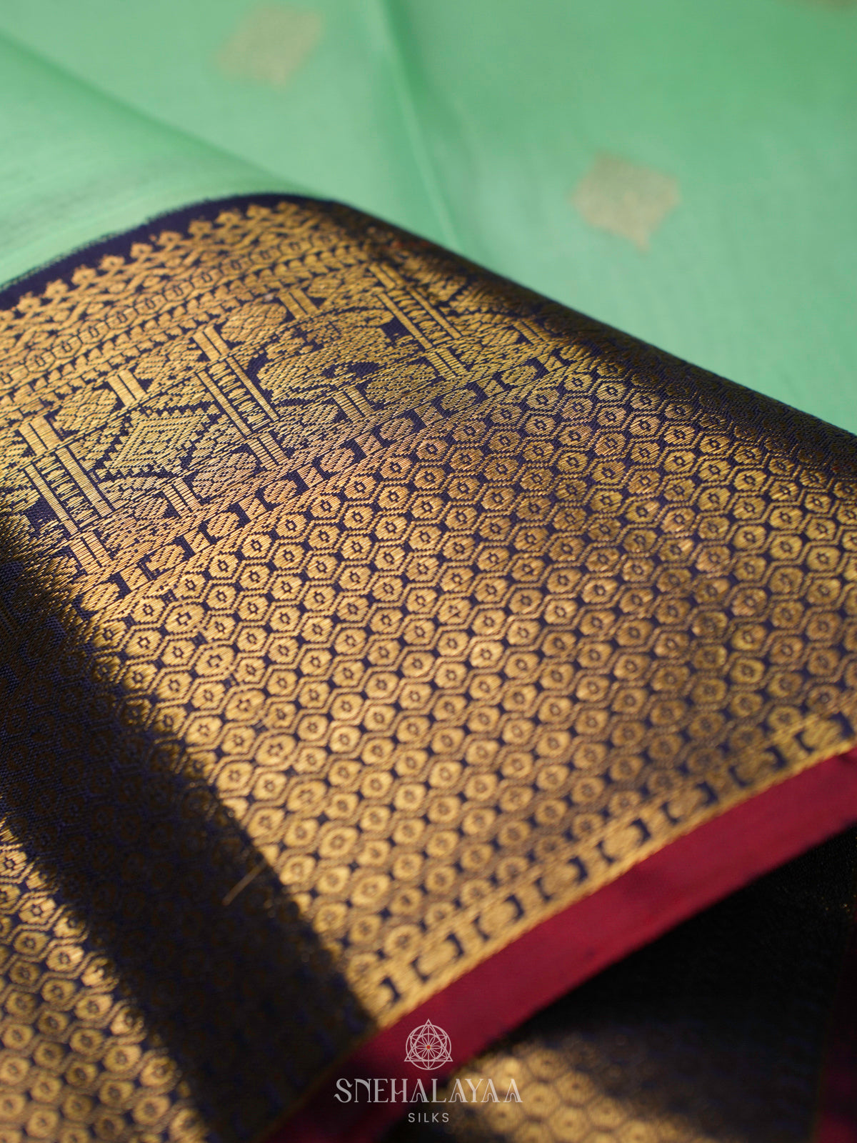 Pista Green Kanchi Kora Silk Saree