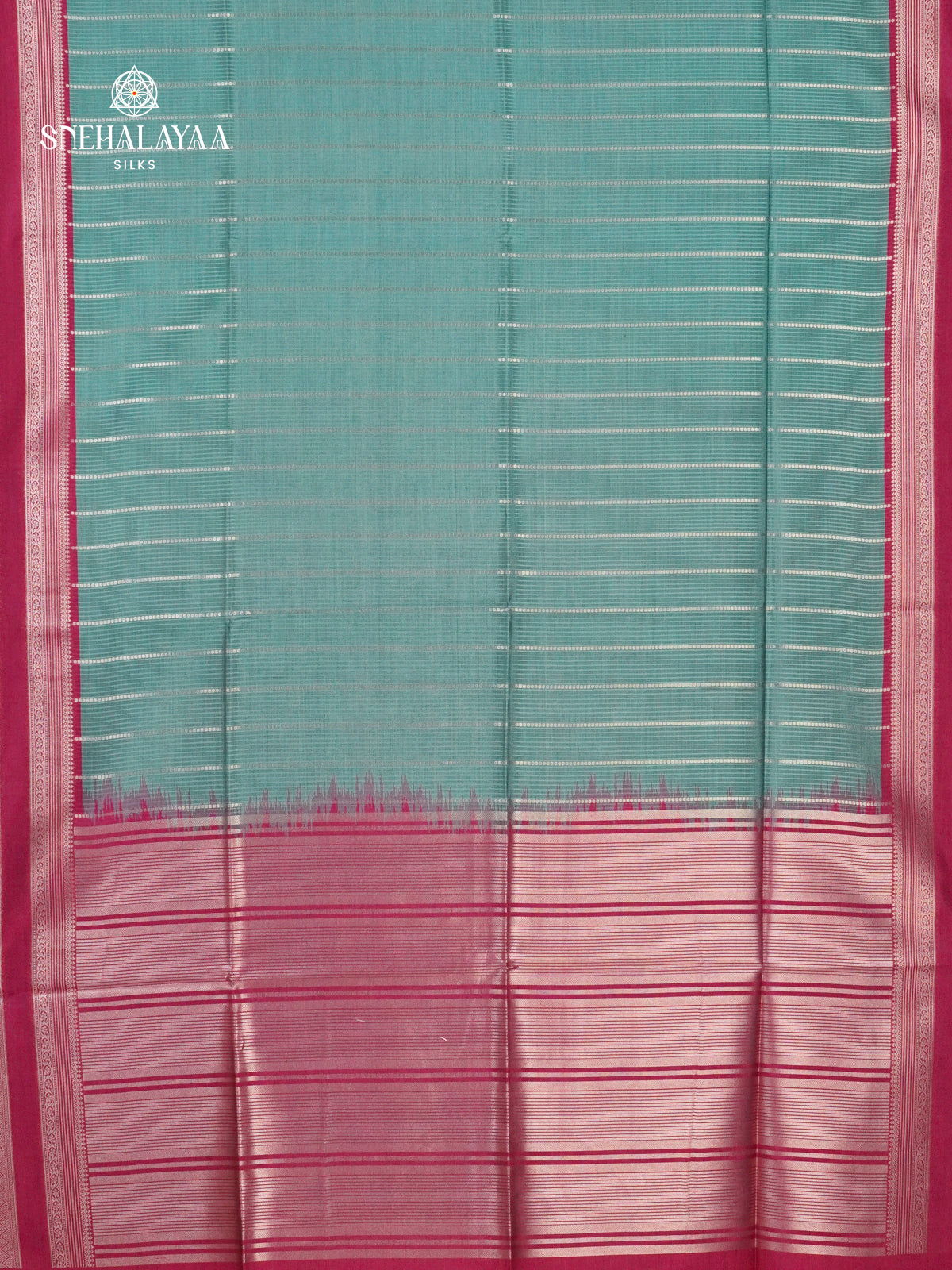 Pale Blue Jute Saree