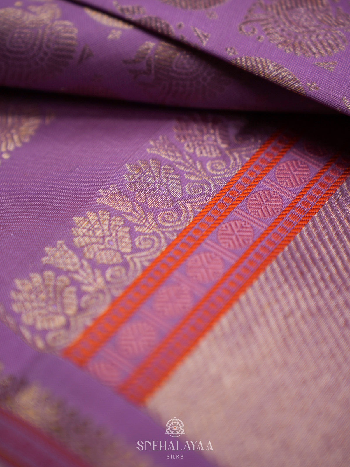 Lavender Kanjivaram Silk Saree
