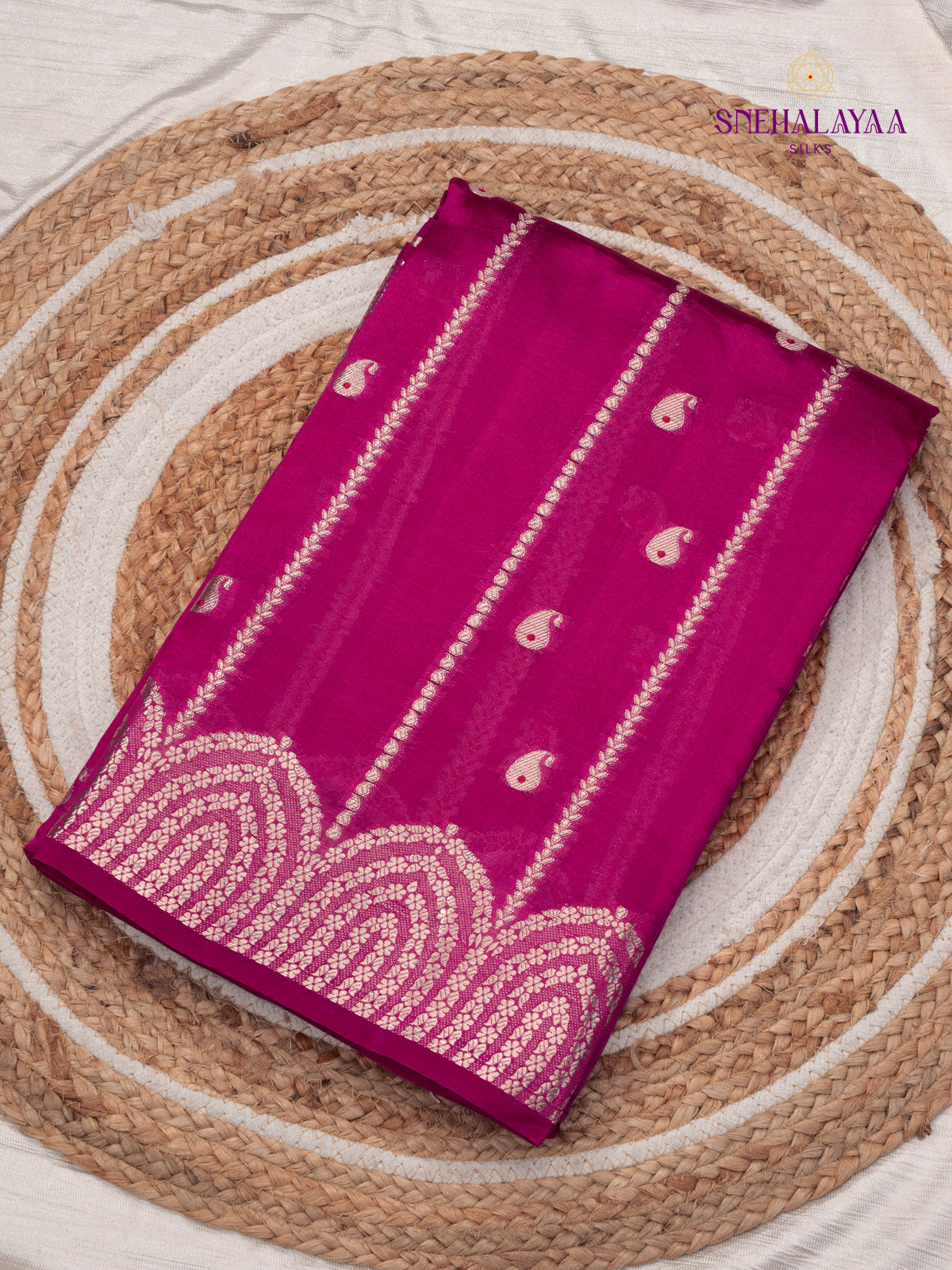 Pink Banaras Dupion Saree