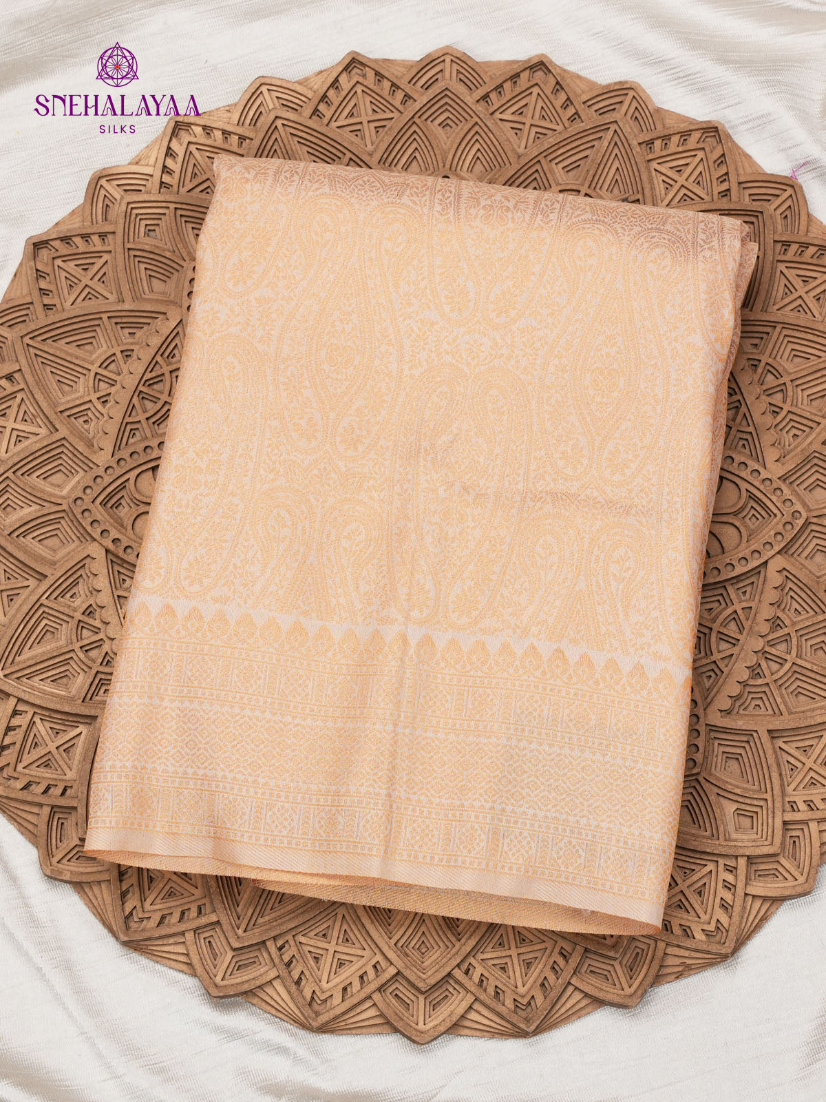 Cream Soft Silk Saree