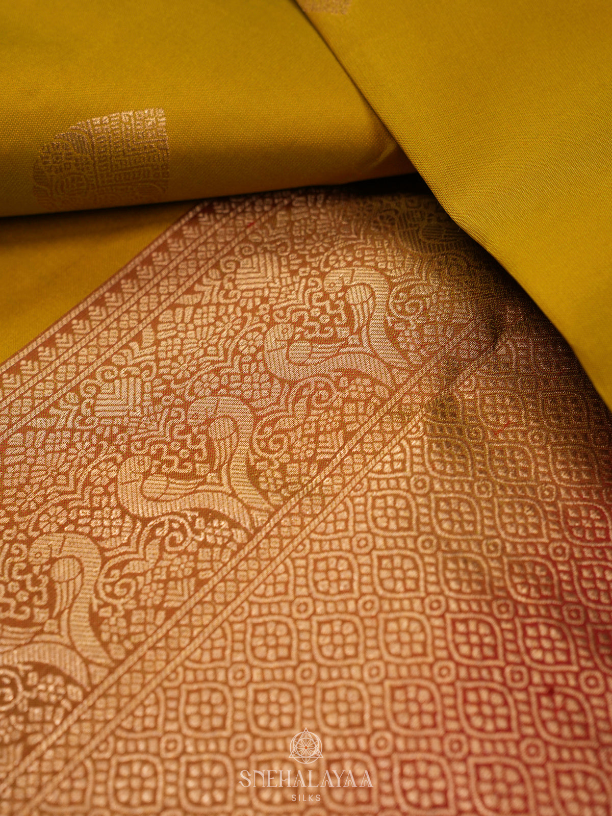 Yellow Kanjivaram Silk Saree