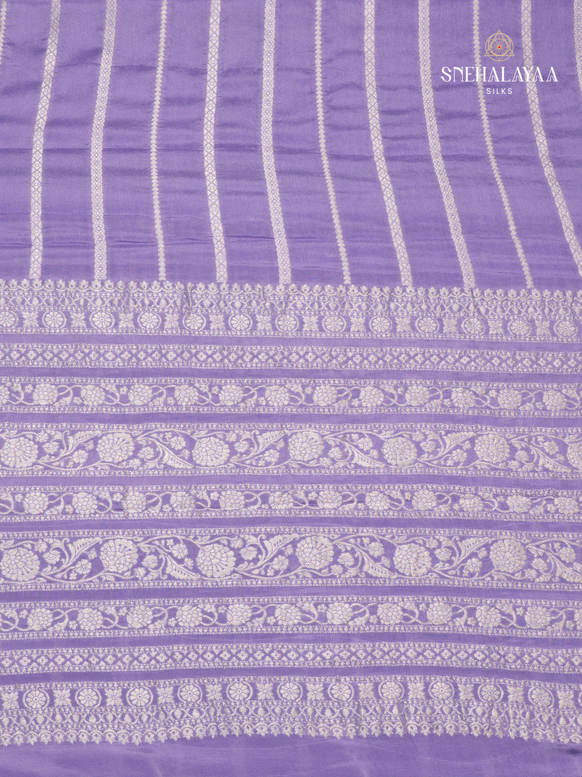 Light Blue Banaras Crepe Silk Saree