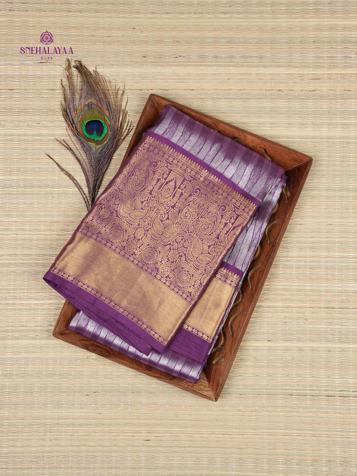 Purple Kanjivaram Silk Saree