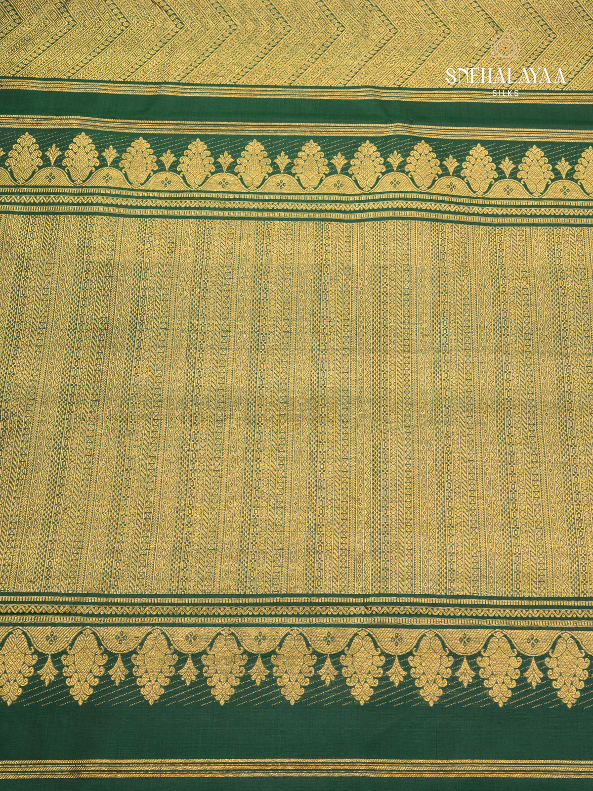 Bottle Green Kanjivaram Silk Saree