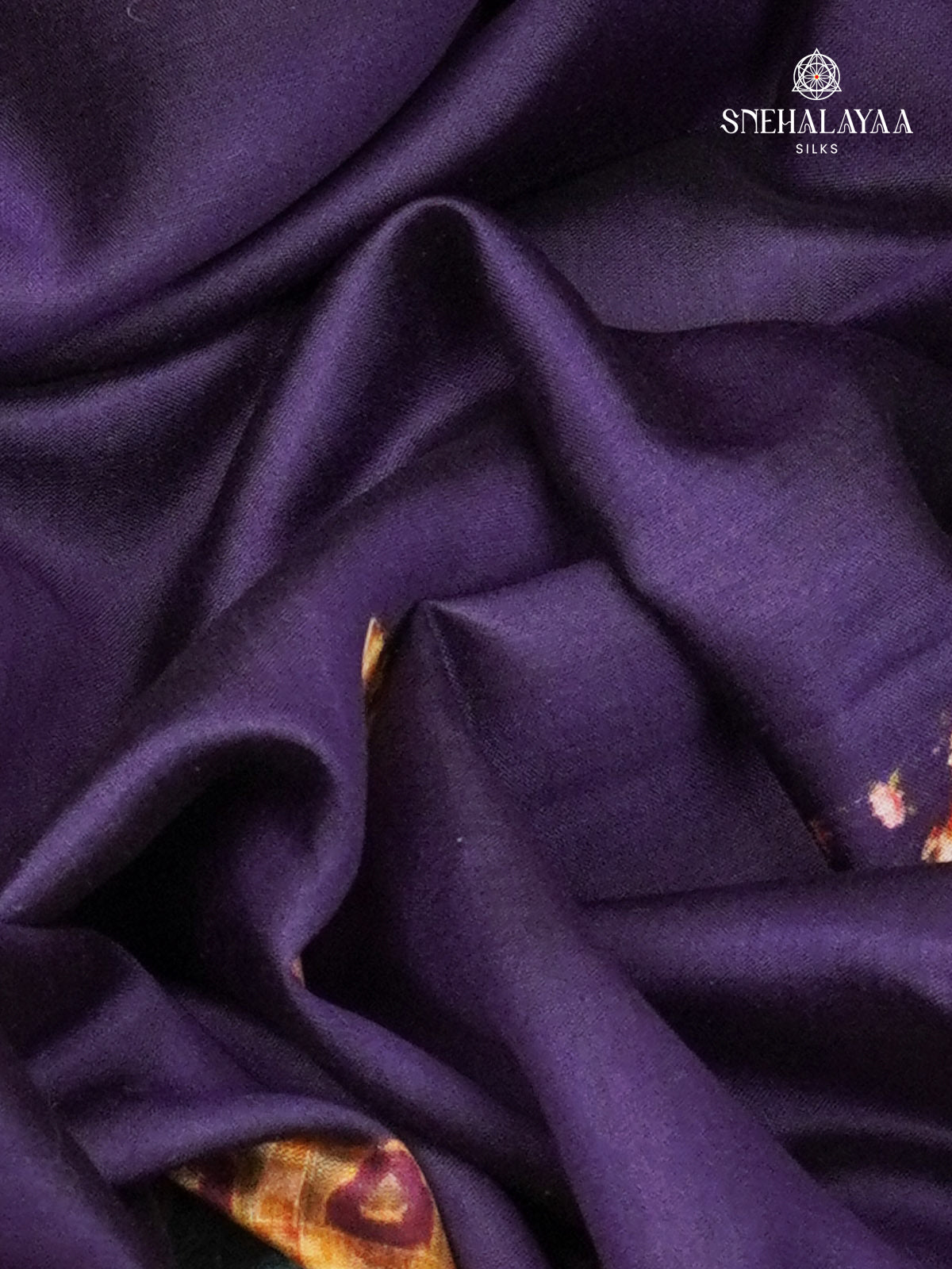 Rich Purple Chiniya Silk Saree