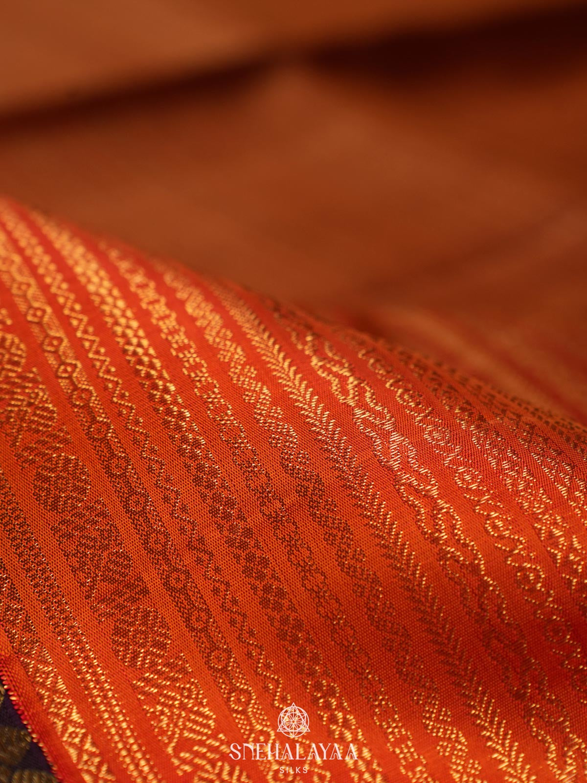 Orange Kanjivaram Silk Saree