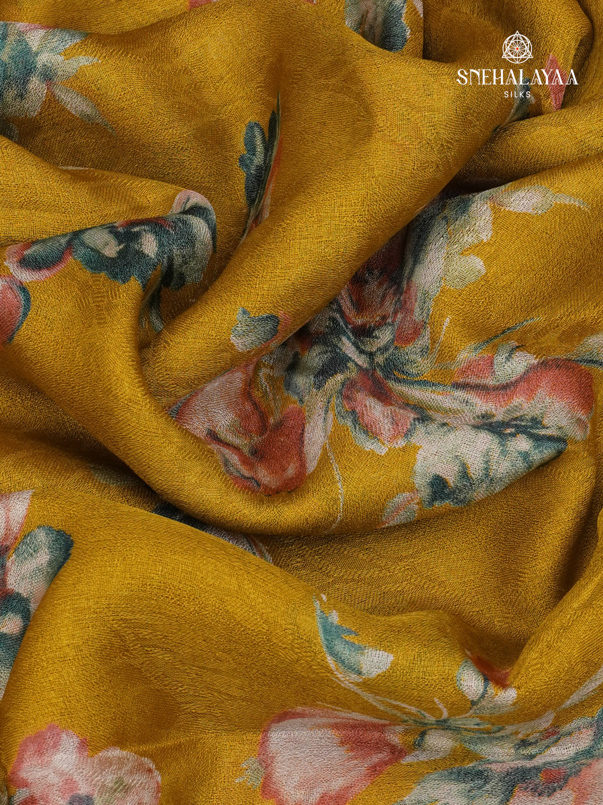 Mustard Yellow Dola Silk Saree