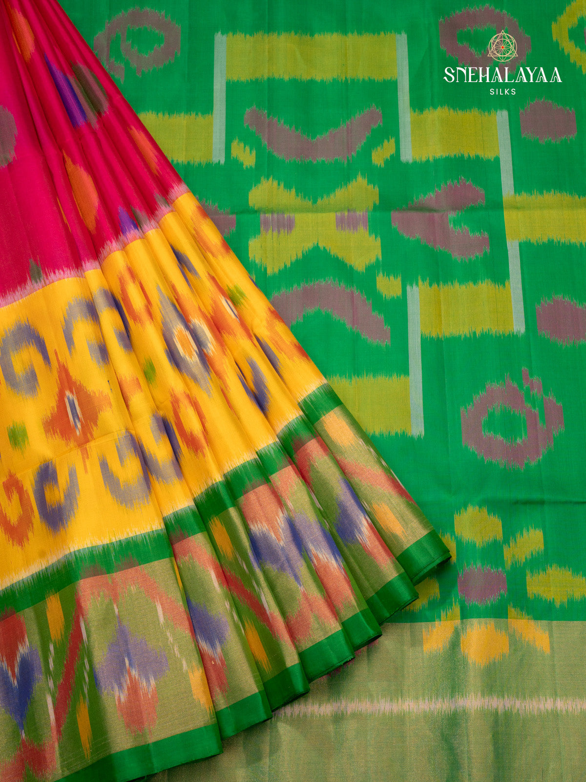 Yellow Kanjivaram Soft Silk Saree