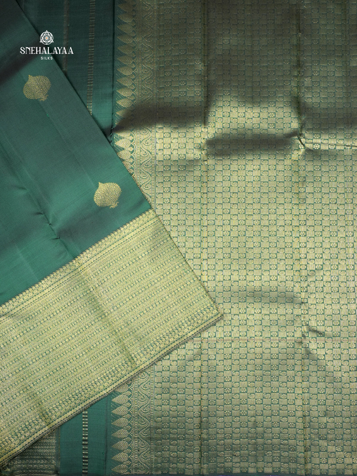 Emerald Green Kanjivaram Silk Saree