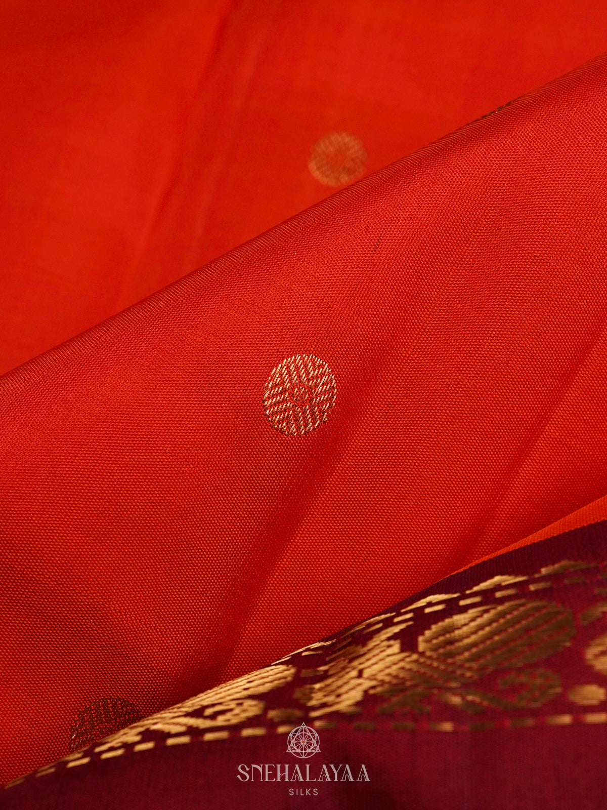 Orange Kanjivaram Silk Saree