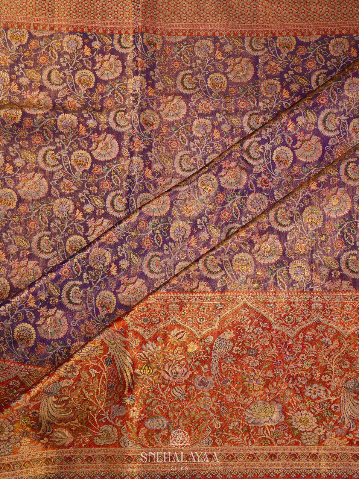 Purple Kanjivaram Silk Saree